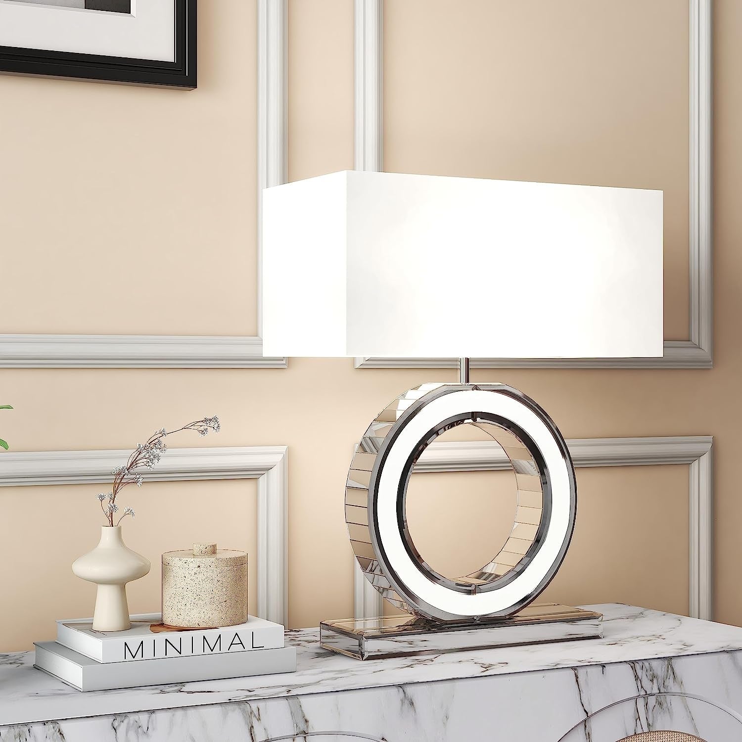 Modern Glass Table Lamp Nightstand Lamp - Mycitystee
