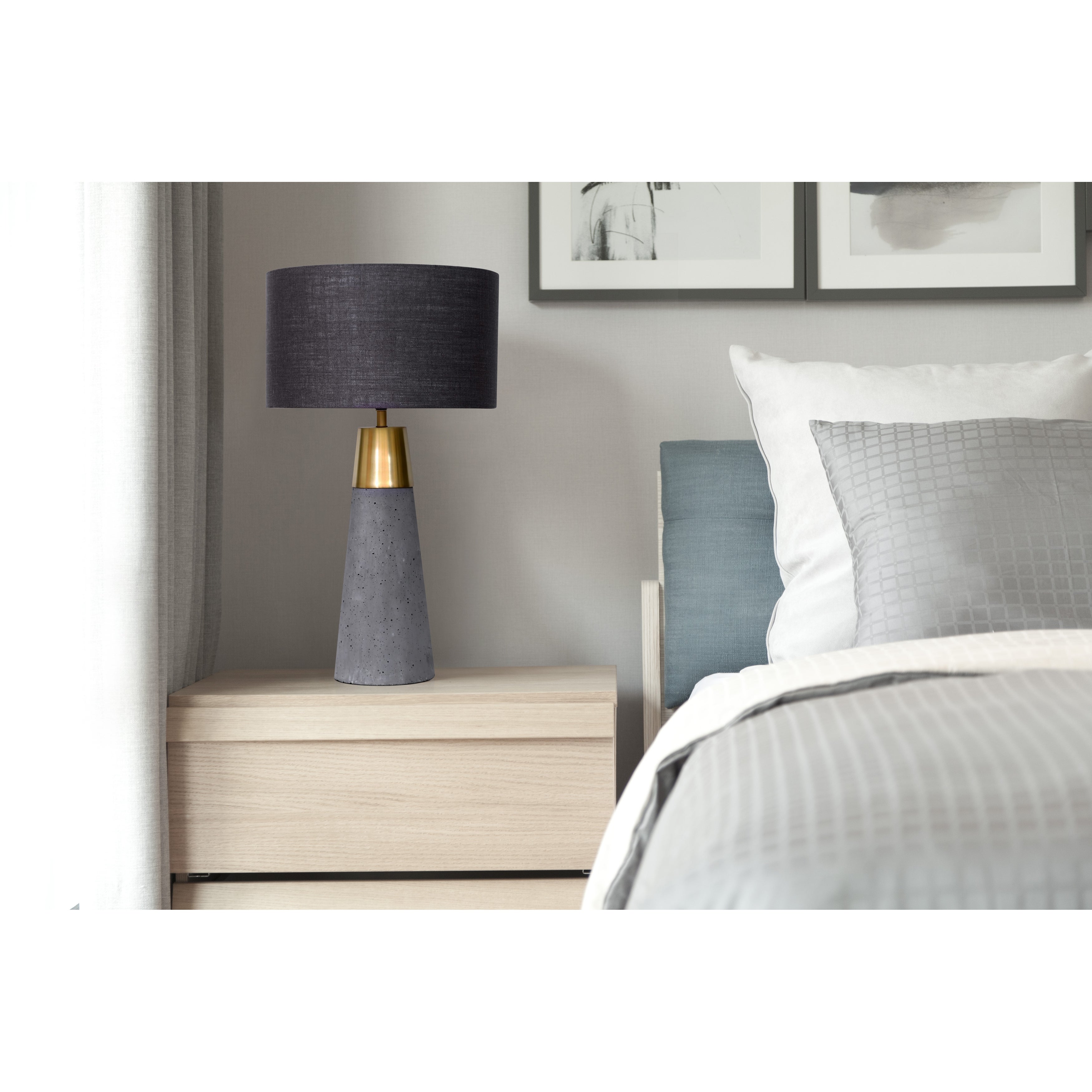 Macari Sol Modern Cement Table Lamp - Mycitystee
