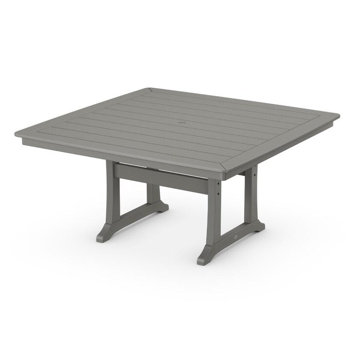 POLYWOOD Nautical Trestle 59-Inch Dining Table in Slate Grey - Mycitystee