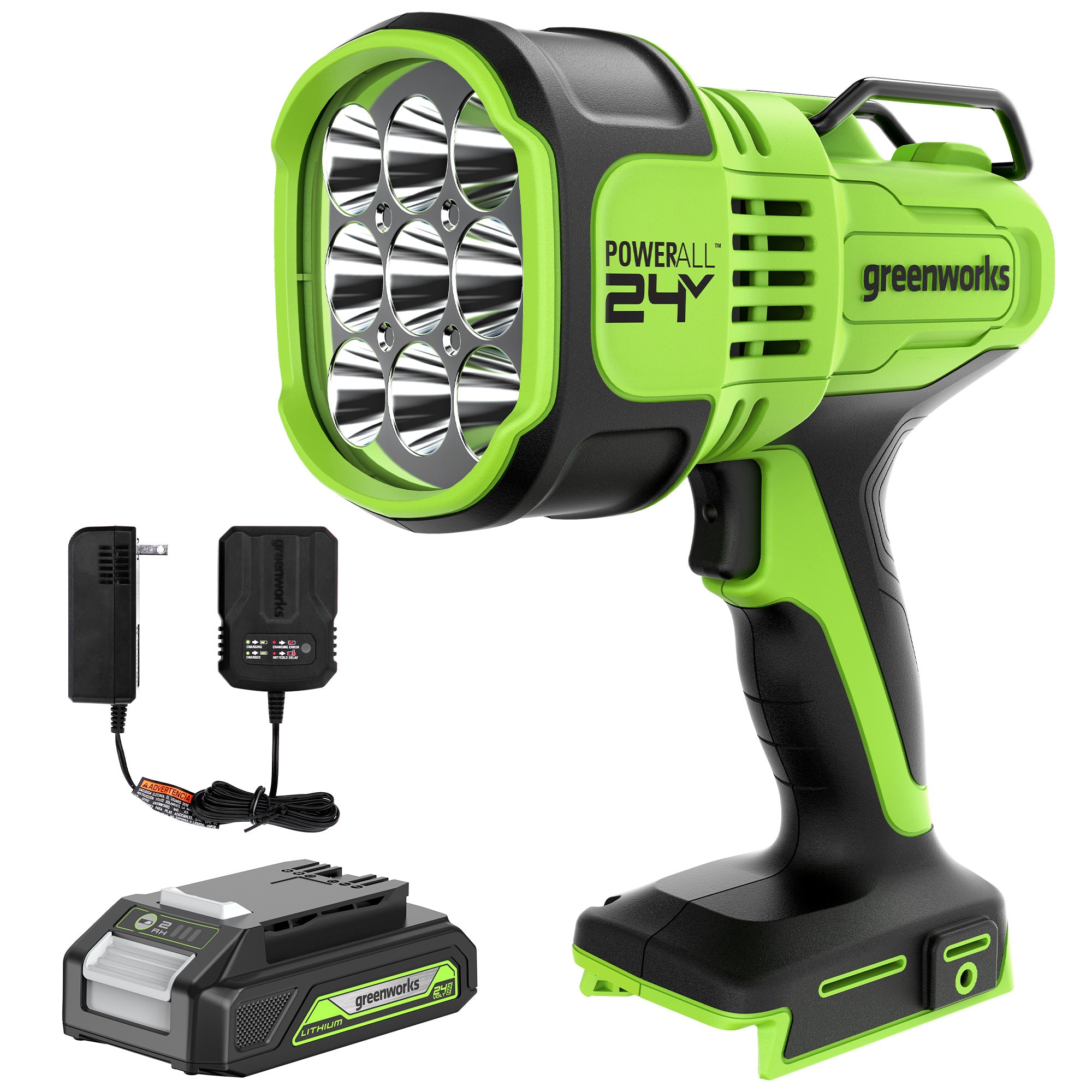 24V Cordless Battery Spot Light w/ 2.0Ah Battery  Charger - Mycitystee