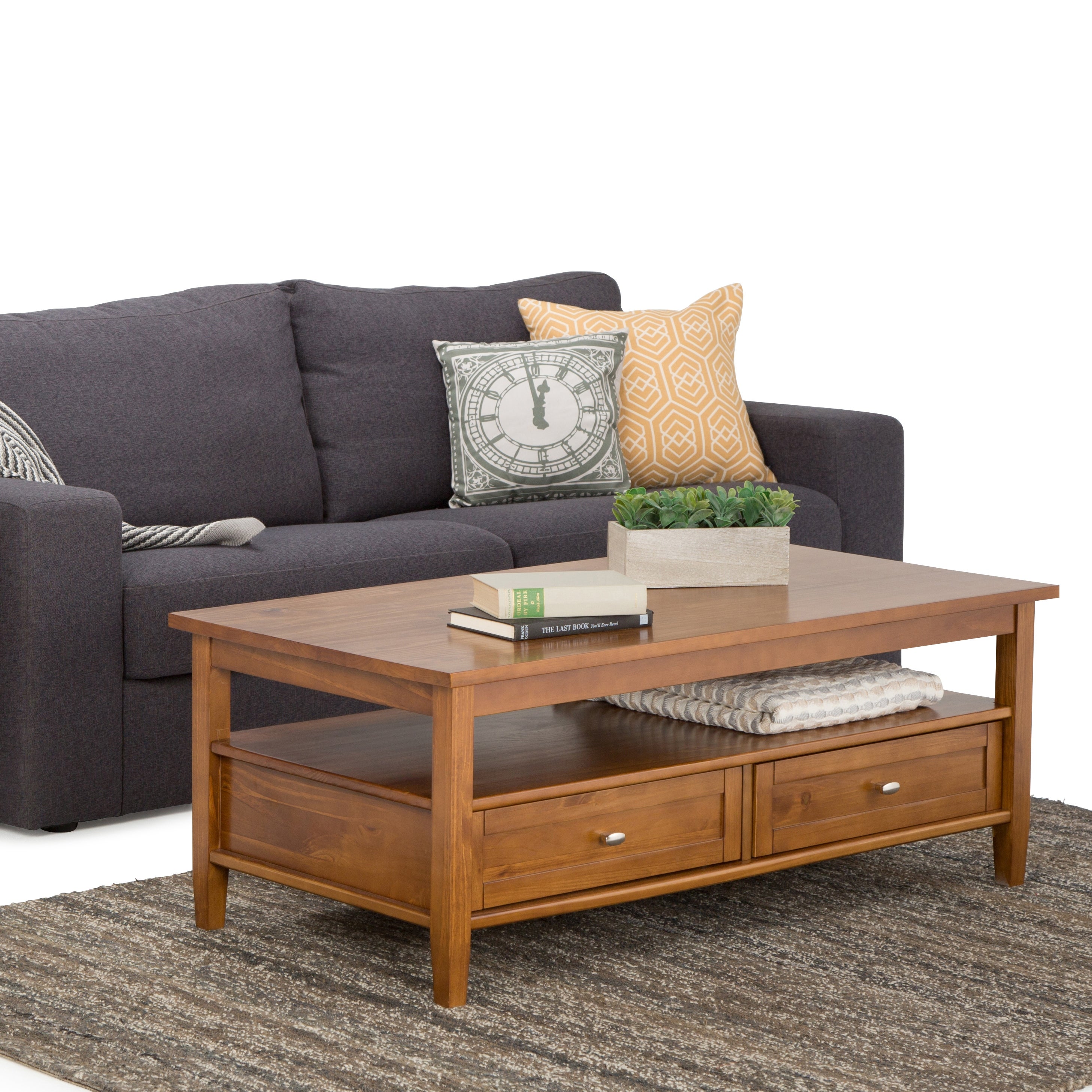 WYNDENHALL Norfolk Wood Transitional Coffee Table - 48 Inches wide - Mycitystee