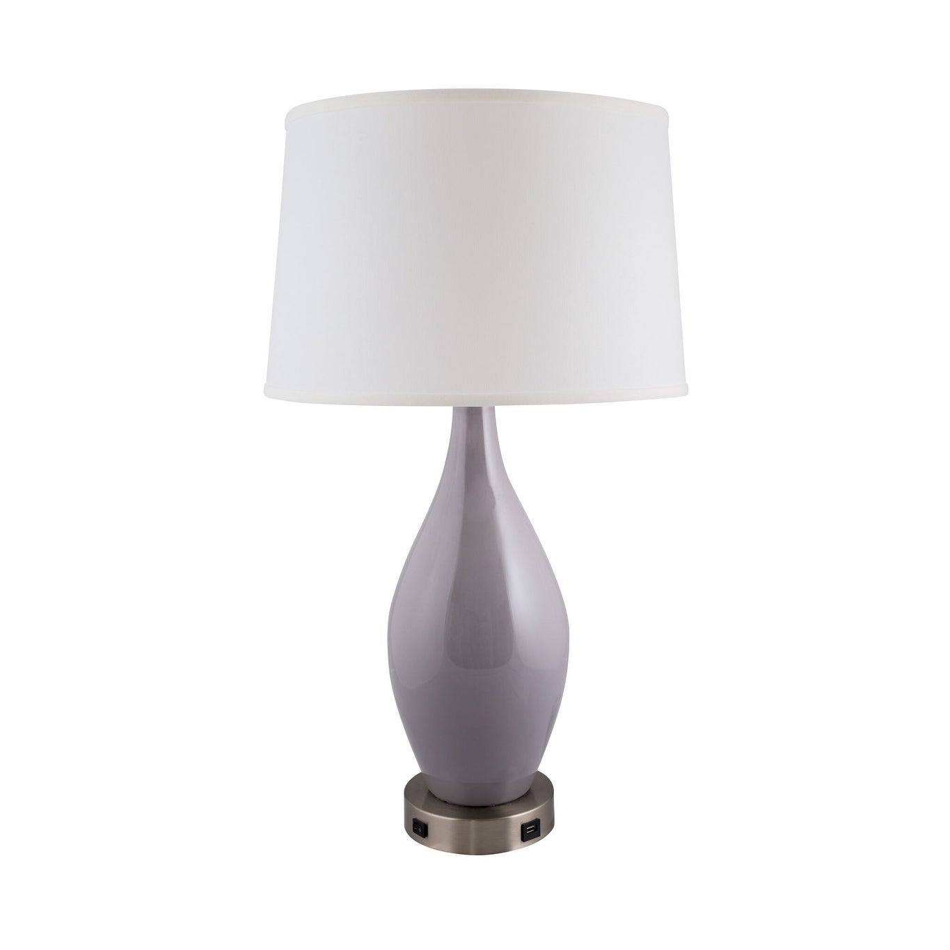 RiverCeramic? Organic Lamp with USB Base swanky grey - Mycitystee