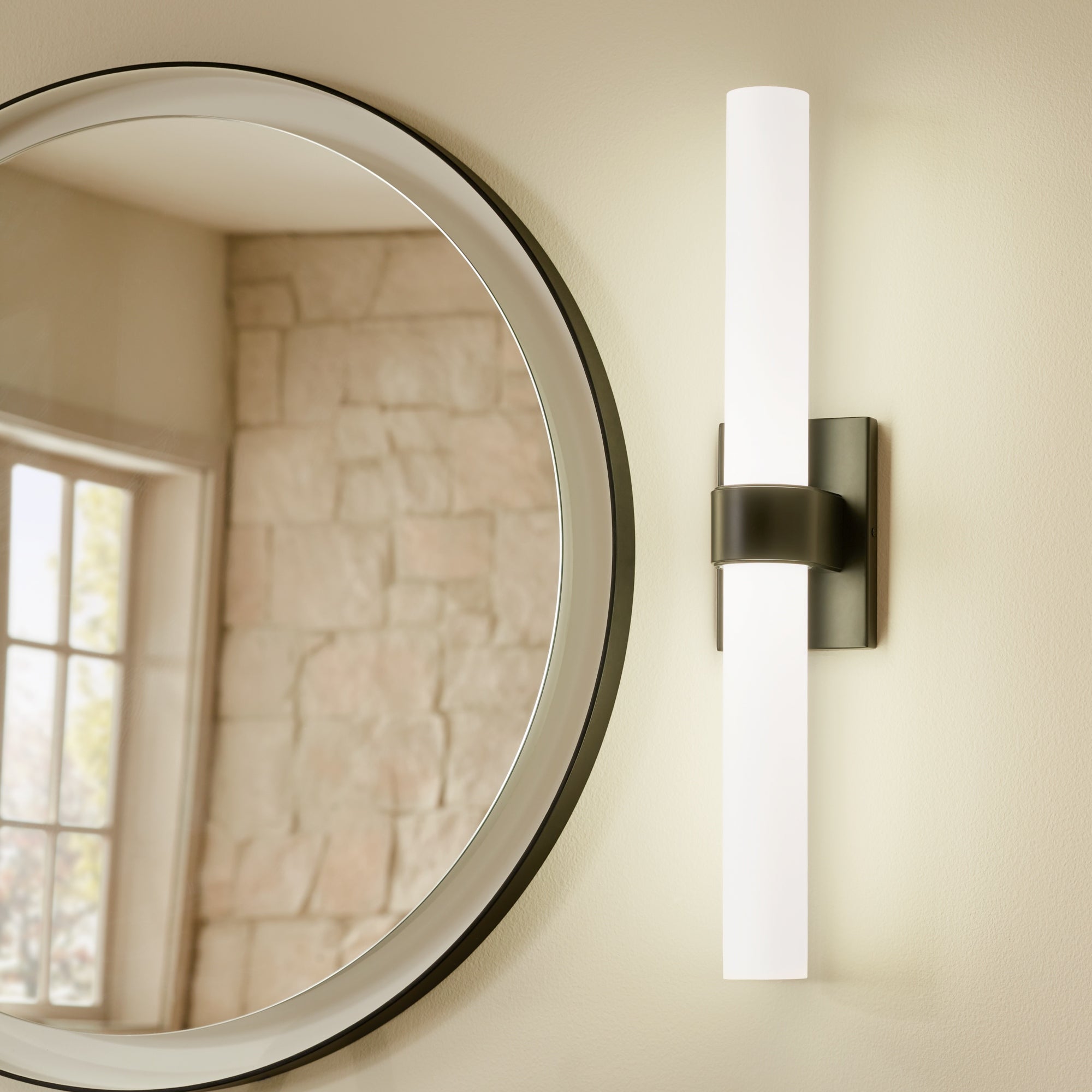 Kichler Lighting Elan Izza 25.5 in. 1-Light Matte Black Integrated LED Vanity Light - Mycitystee