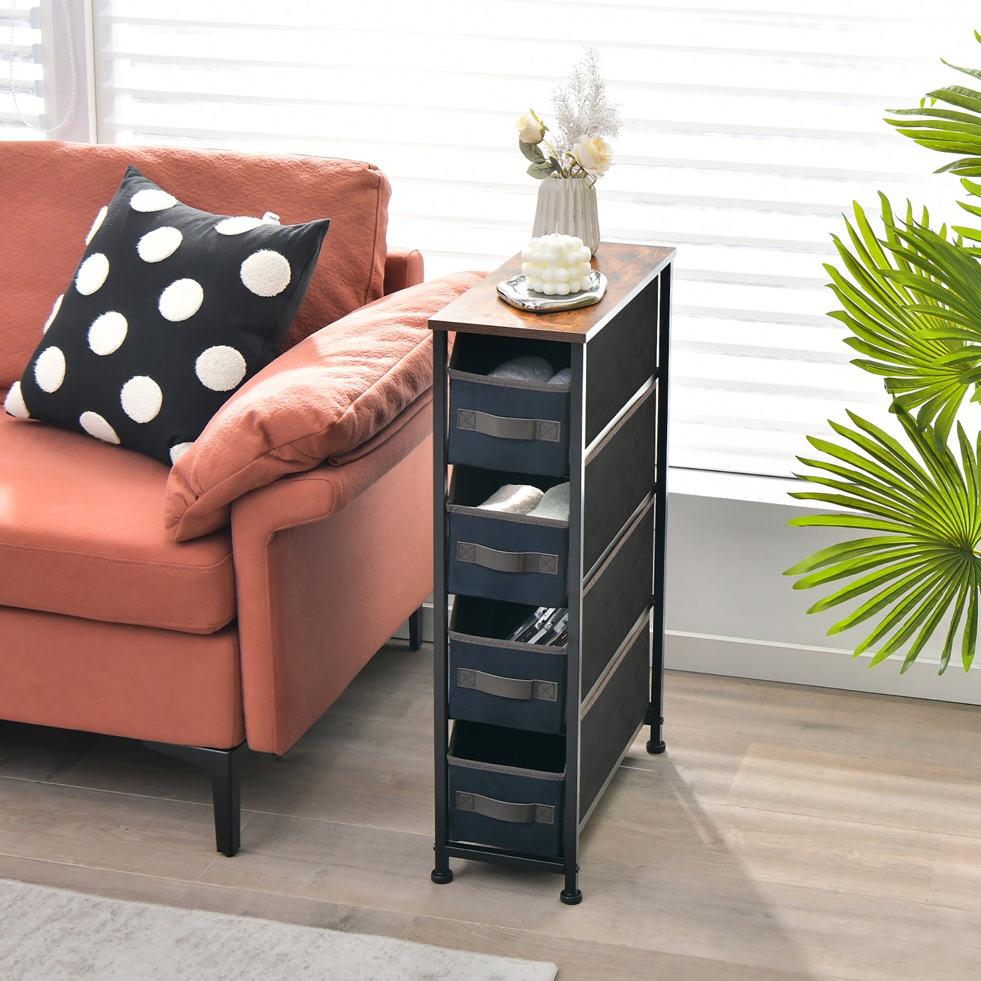 Vertical Narrow Dresser Organizer Closet Storage Cabinet with Drawers - - 37846610 - Mycitystee