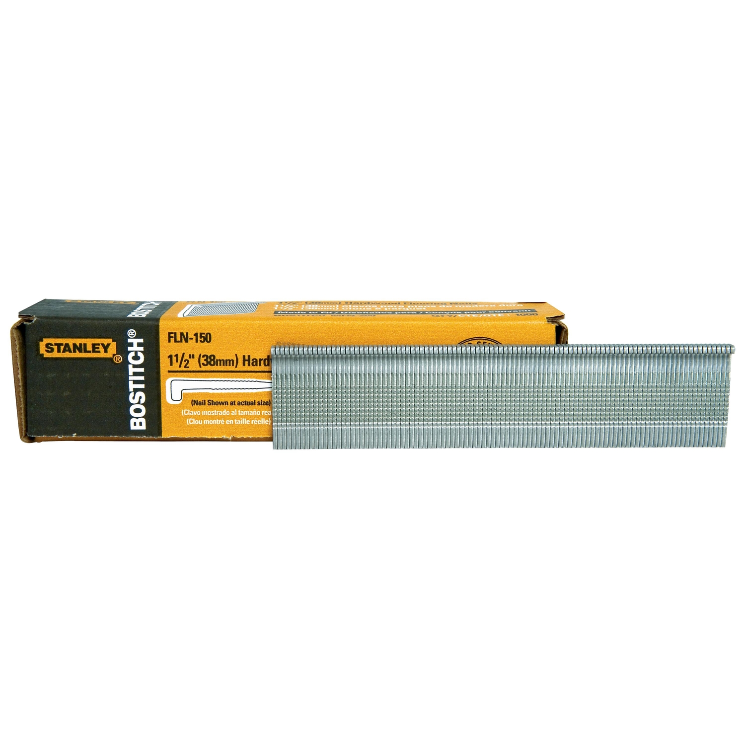 Bostitch 1-1/2 in. 15 Ga. Straight Strip Coated L Head Flooring Cleat Nails 1，000 pk - Mycitystee