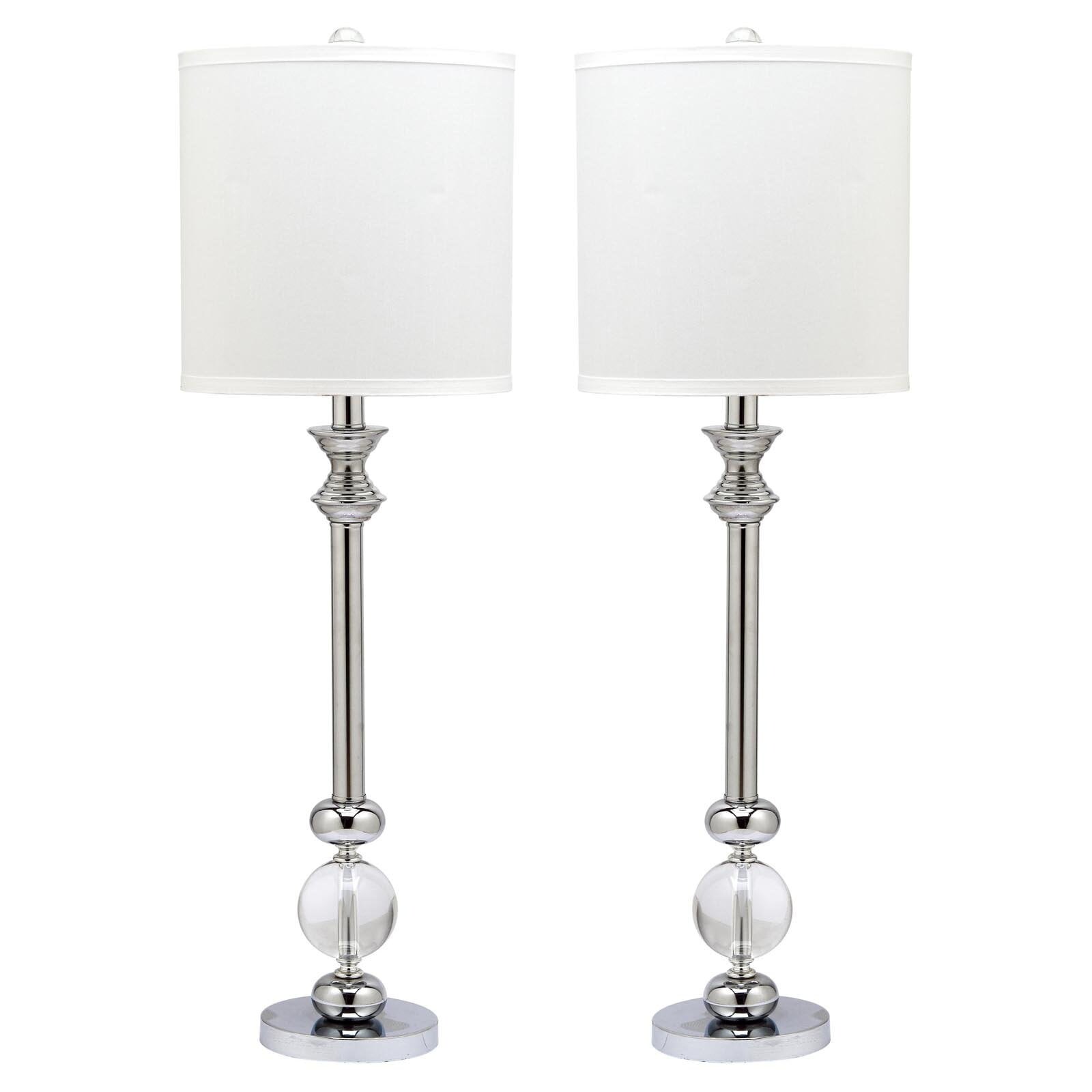 Erica 31 in. H Crystal Candlestick Table Lamp， Set of 2 - Mycitystee