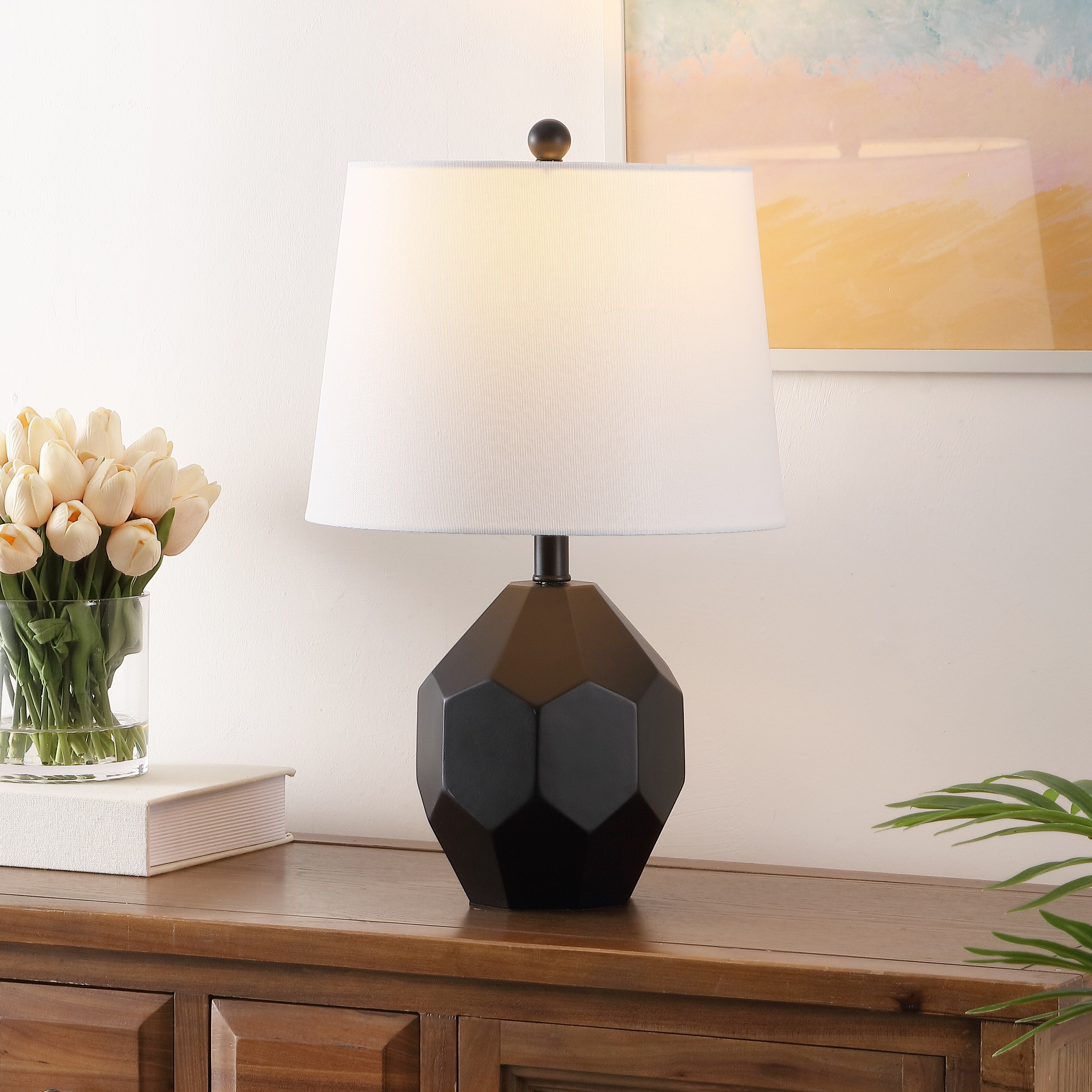 SAFAVIEH Lighting Danilo Modern 20-inch Table Lamp - 12 in. W x 12 in. D x 20 in. H - Mycitystee
