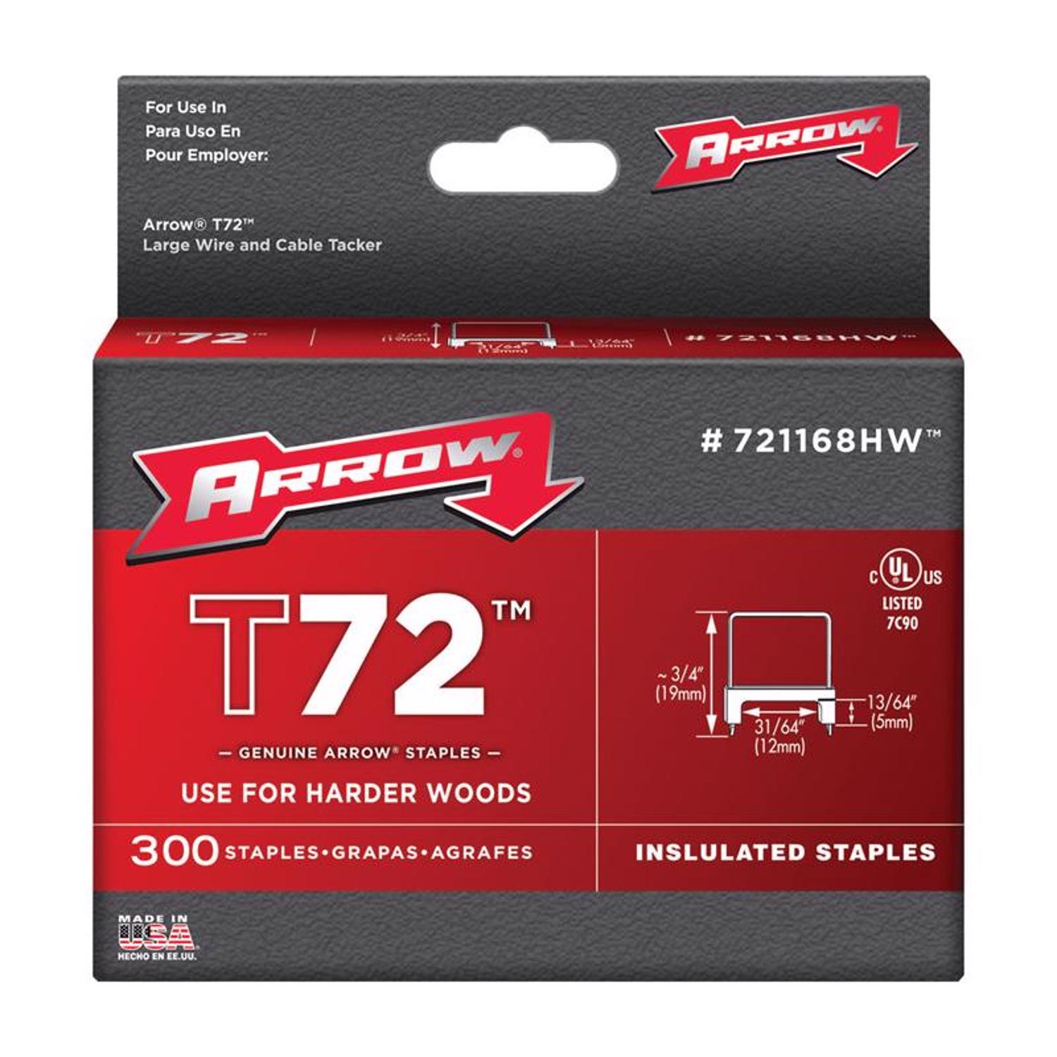 Arrow T72 31/64 in. W X 3/4 in. L 15 Ga. Wide Crown Insulated Staples 300 pk - Mycitystee