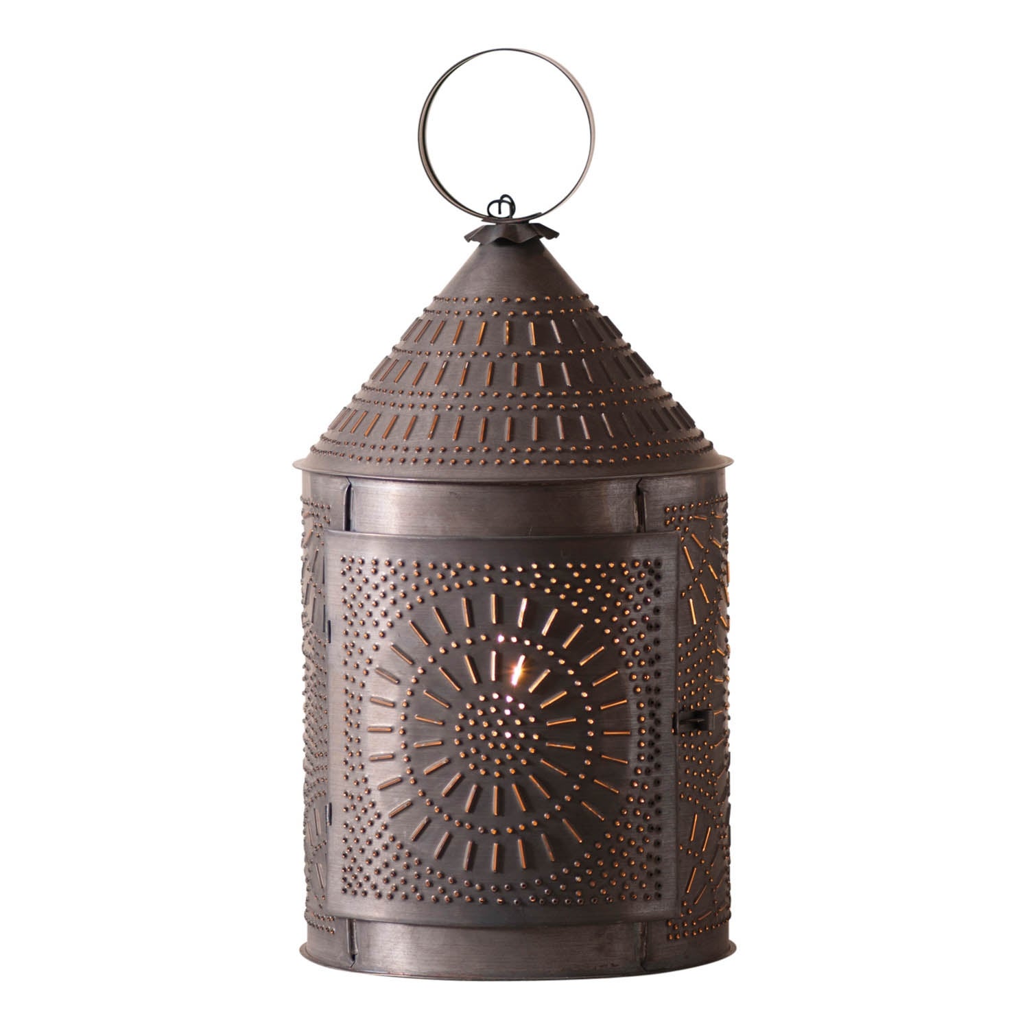 Irvins Country Tinware 17-Inch Fireside Lantern In Kettle Black - 17.5 X 8.5 X 8.5 inches - Mycitystee