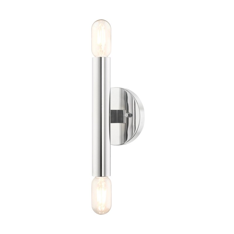2 Lt Polished Chrome ADA Sconce - silver - Mycitystee