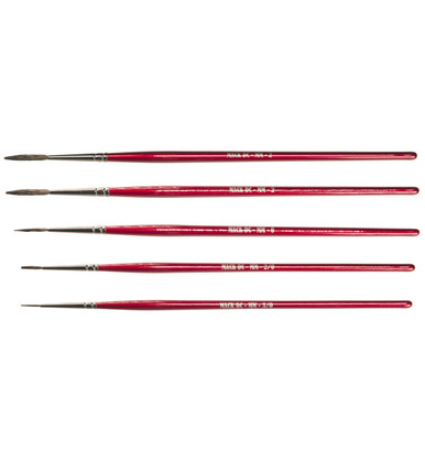 Andrew Mack DC Micro Mono Set Of Five (5) Natural Hair Brushes - Mycitystee