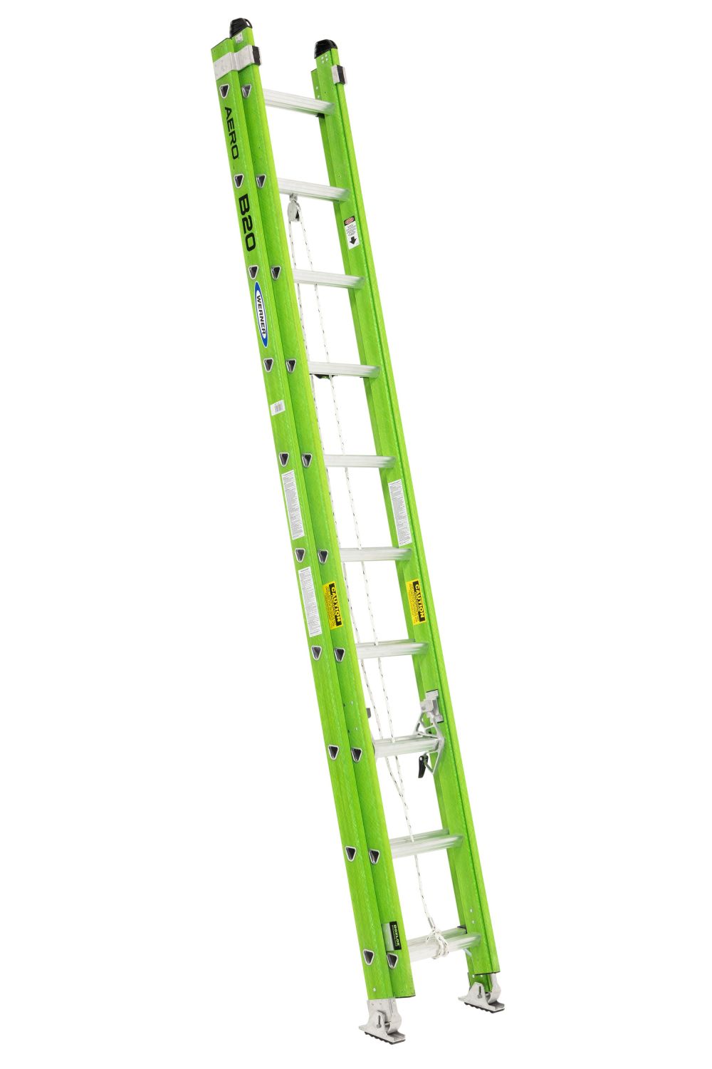 Werner AERO Extension Ladder 20' TYPE IAA Fiberglass Box Rail/Tri Rung - Mycitystee