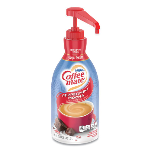 Coffee-mate Liquid Coffee Creamer， Peppermint Mocha， 1500mL Pump Bottle (29600) - Mycitystee