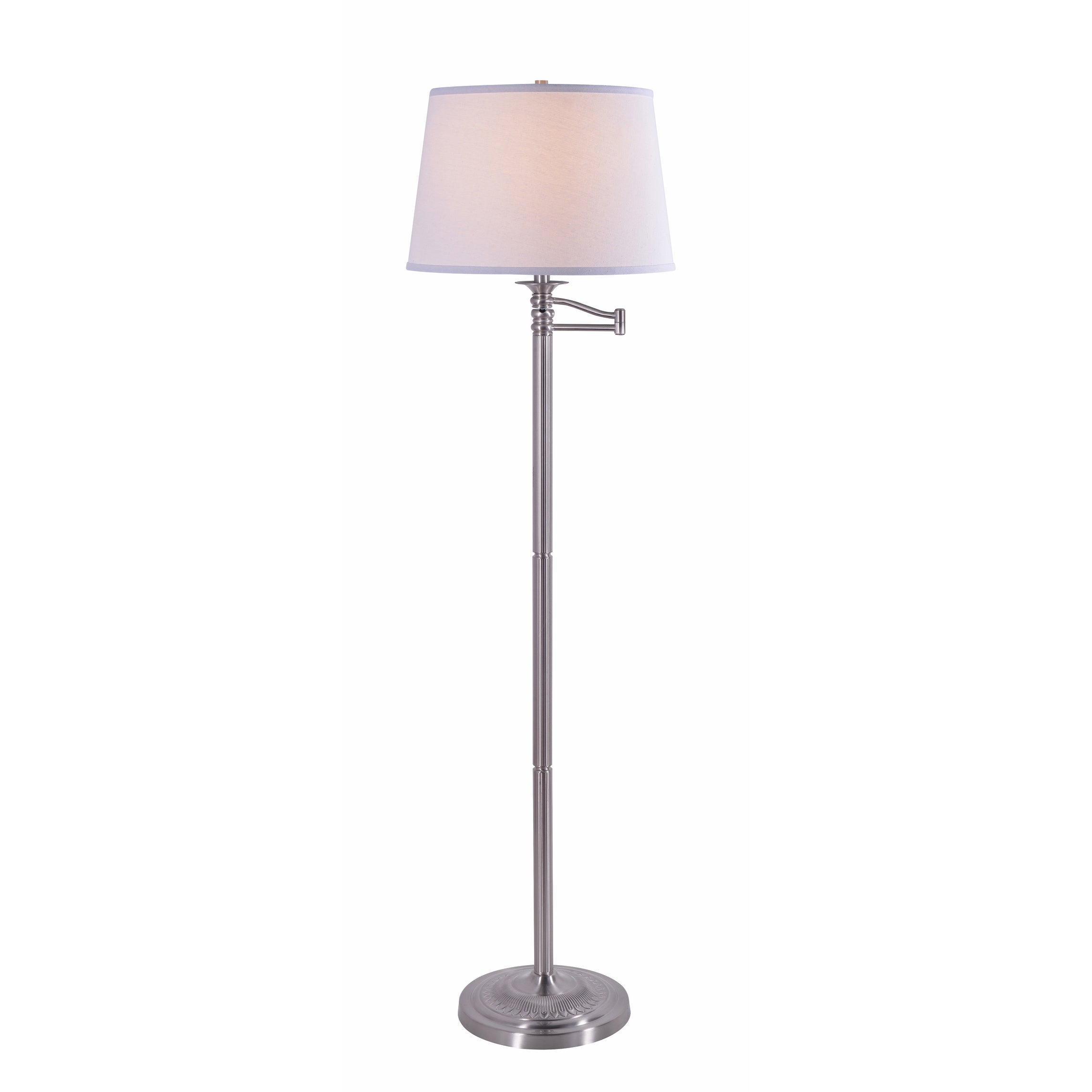 Pedara Brushed Steel Swing Arm Floor Lamp - Mycitystee