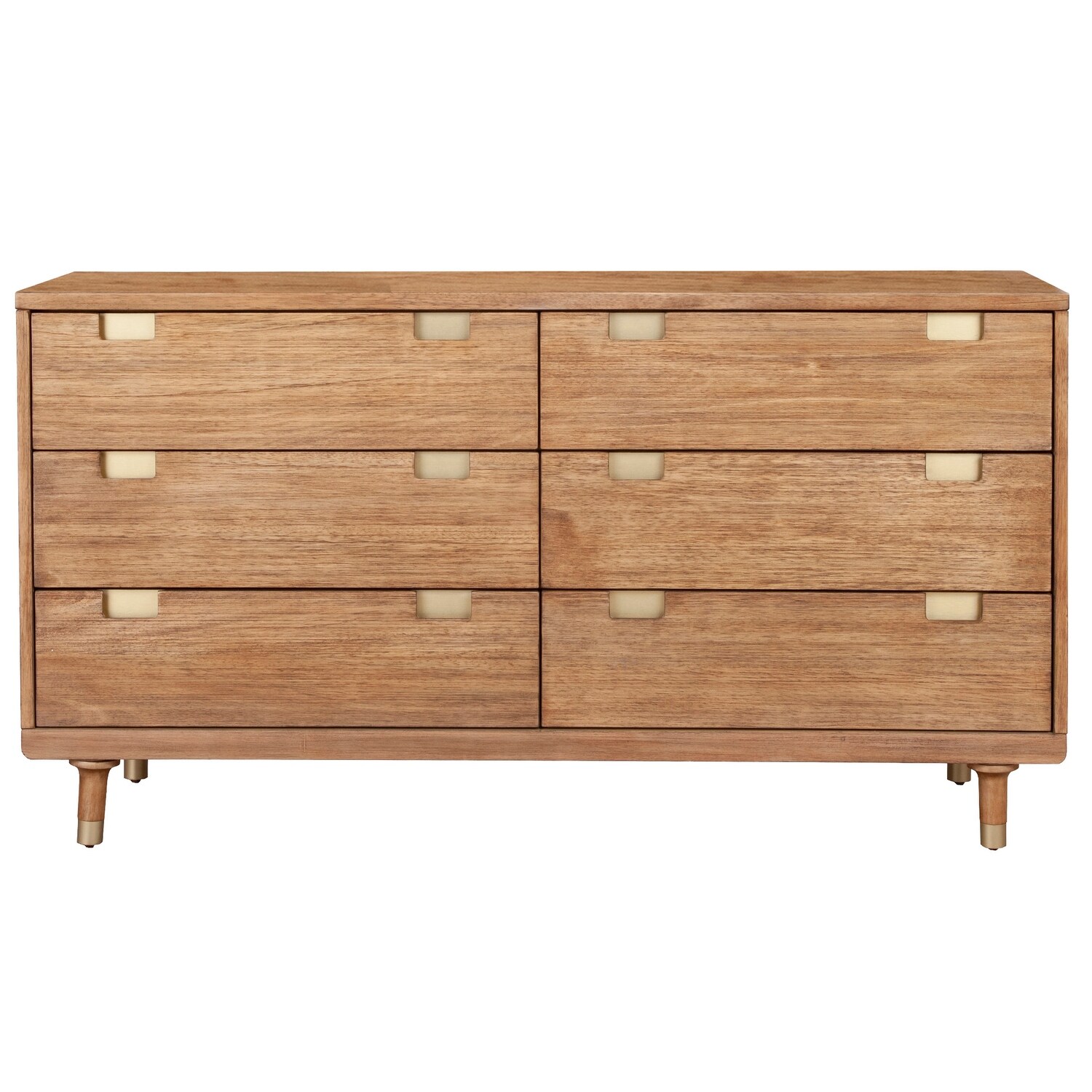 Alpine Furniture Easton Six Drawer Wood Dressser in Sand (Beige) - - 31998480 - Mycitystee