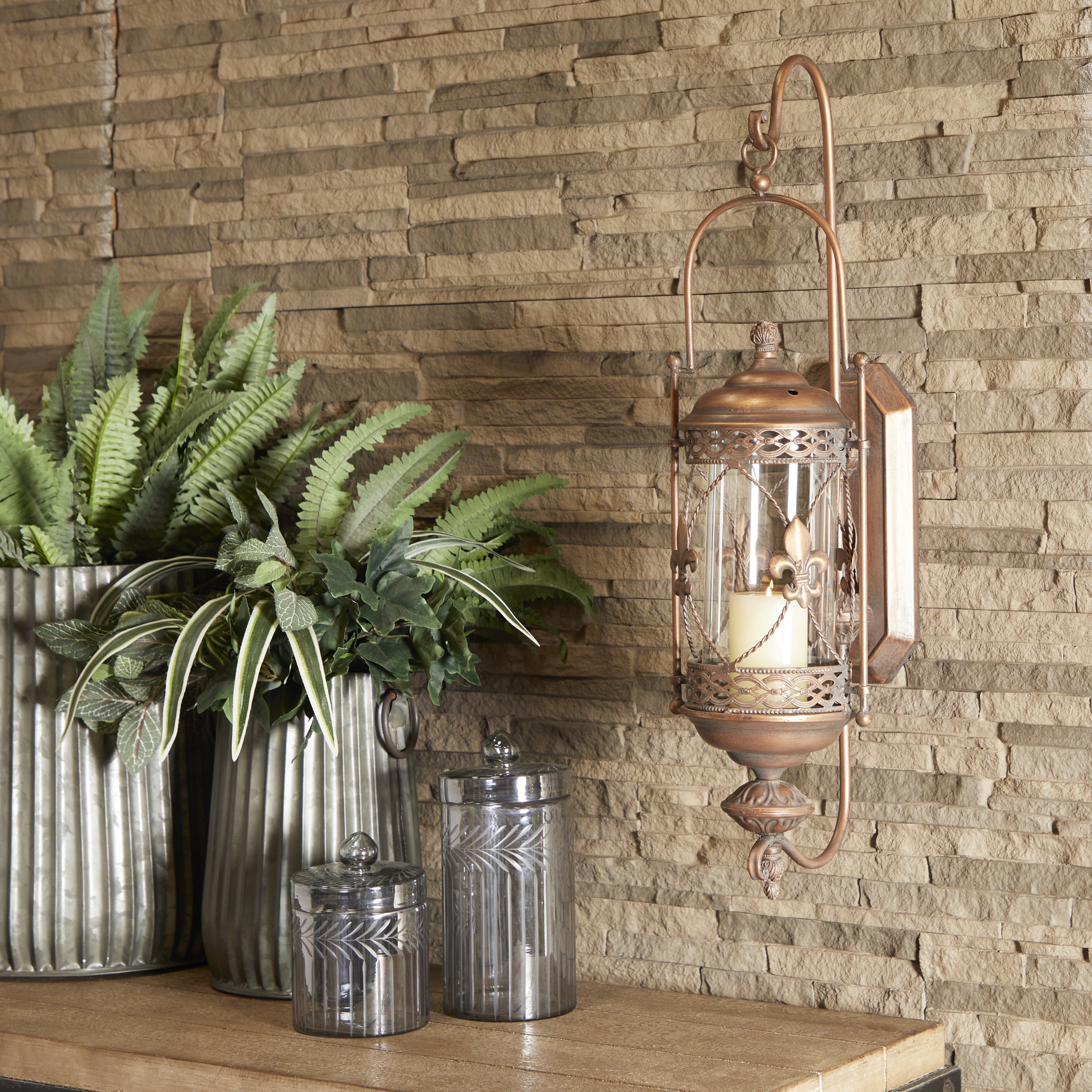 Brown Glass Wall Sconce Shopping - The Best Deals on Outdoor Wall Lanterns | 41429404 - Mycitystee
