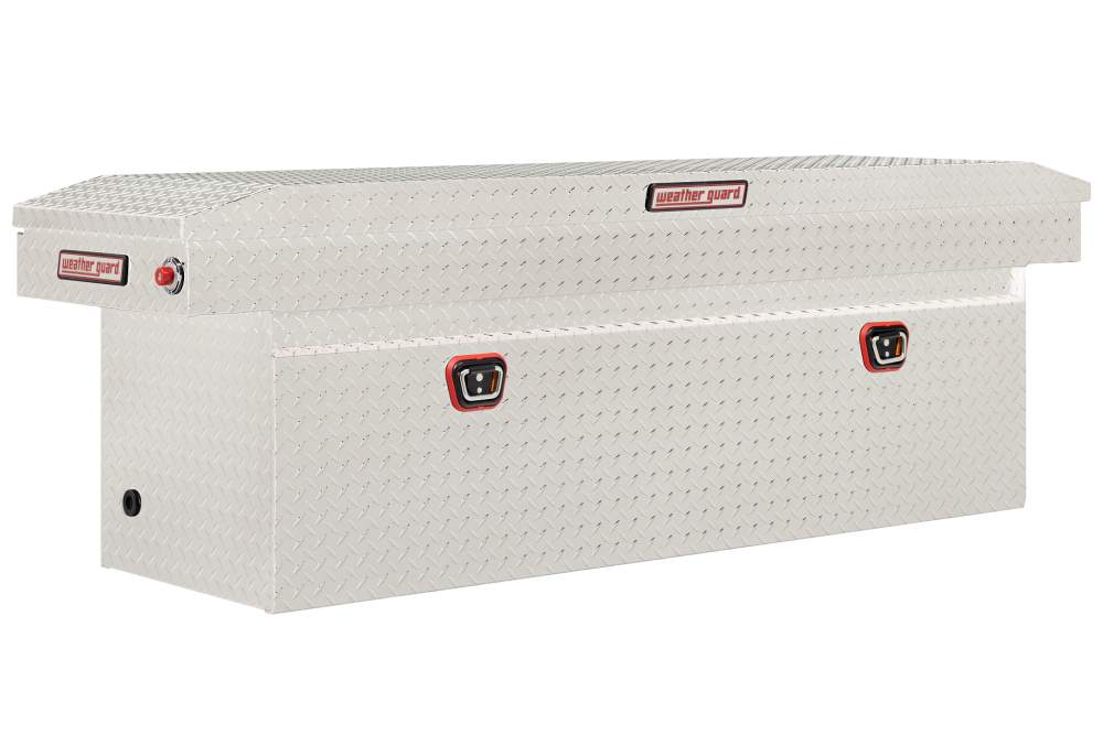 Weather Guard Saddle Truck Tool Box Aluminum Full Deep Clear - Mycitystee