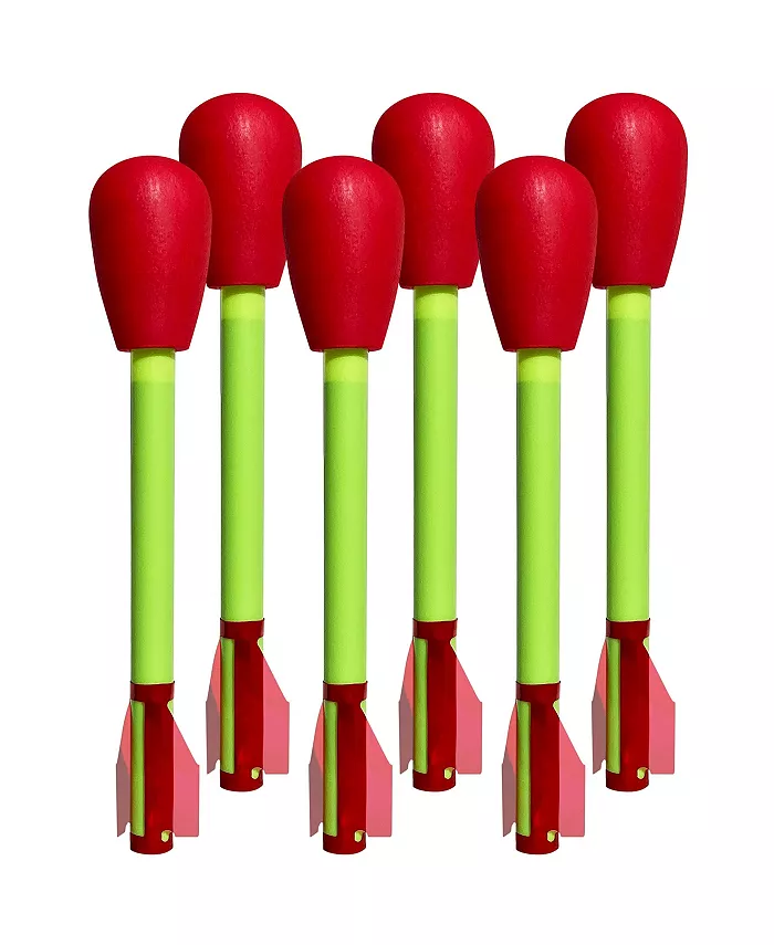 Botabee Foam-Tipped Rocket Launcher Refills Compatible with Stomp Rocket Ultra Rocket Launcher | Replacement 6 Pack Extended-Length Ultra Rockets for - Mycitystee