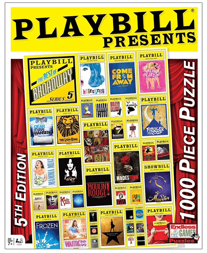 Endless Games Playbill - Best of Broadway Jigsaw Puzzle - 1000 Piece - Mycitystee