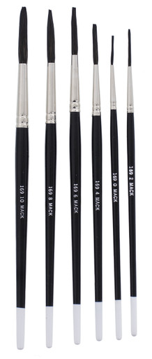 Andrew Mack Brush Blue Squirrel Black Synthetic Mix Quill - Mycitystee