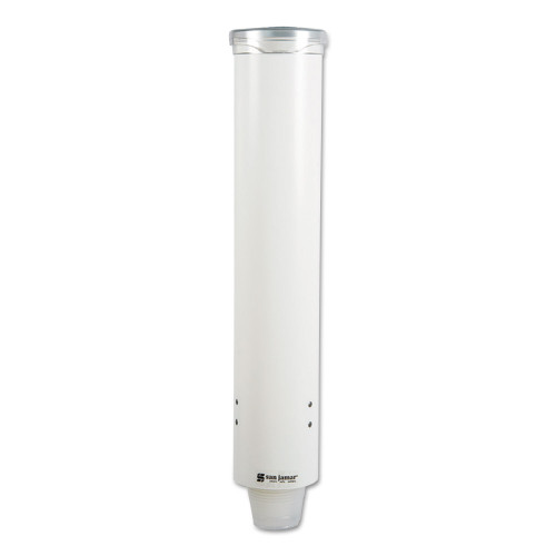 San Jamar Small Pull-Type Water Cup Dispenser， For 5 oz Cups， White (C4160WH) - Mycitystee