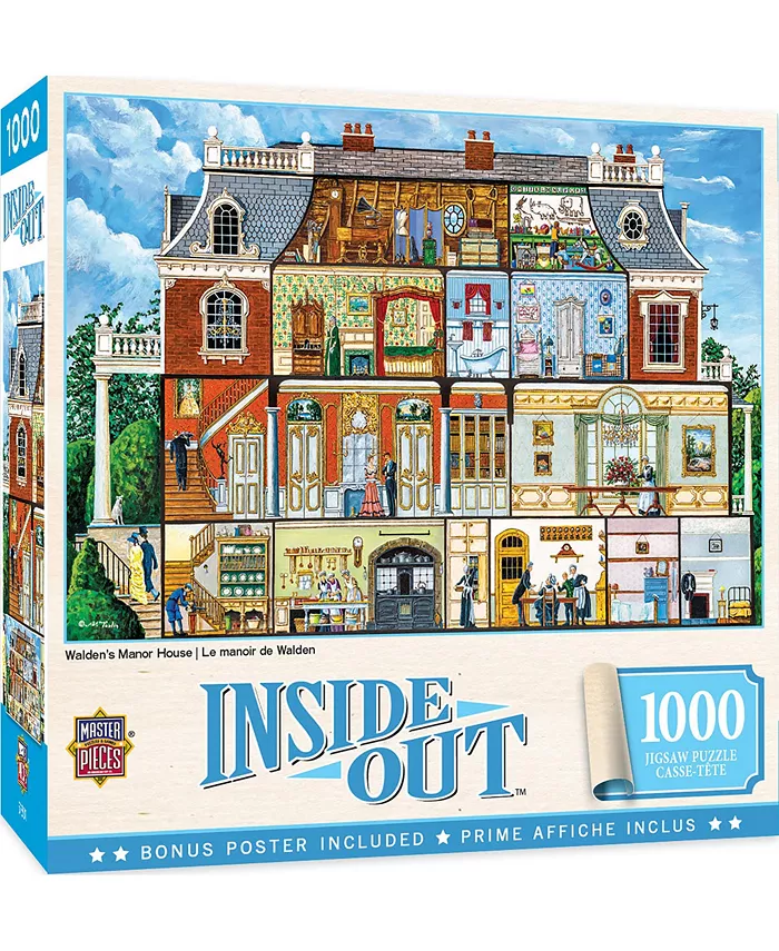 MasterPieces Puzzles Inside Out - Walden Manor House 1000 Piece Puzzle By Art Poulin - Mycitystee
