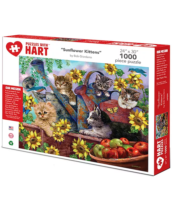 Hart Puzzles Sunflower Kittens 24