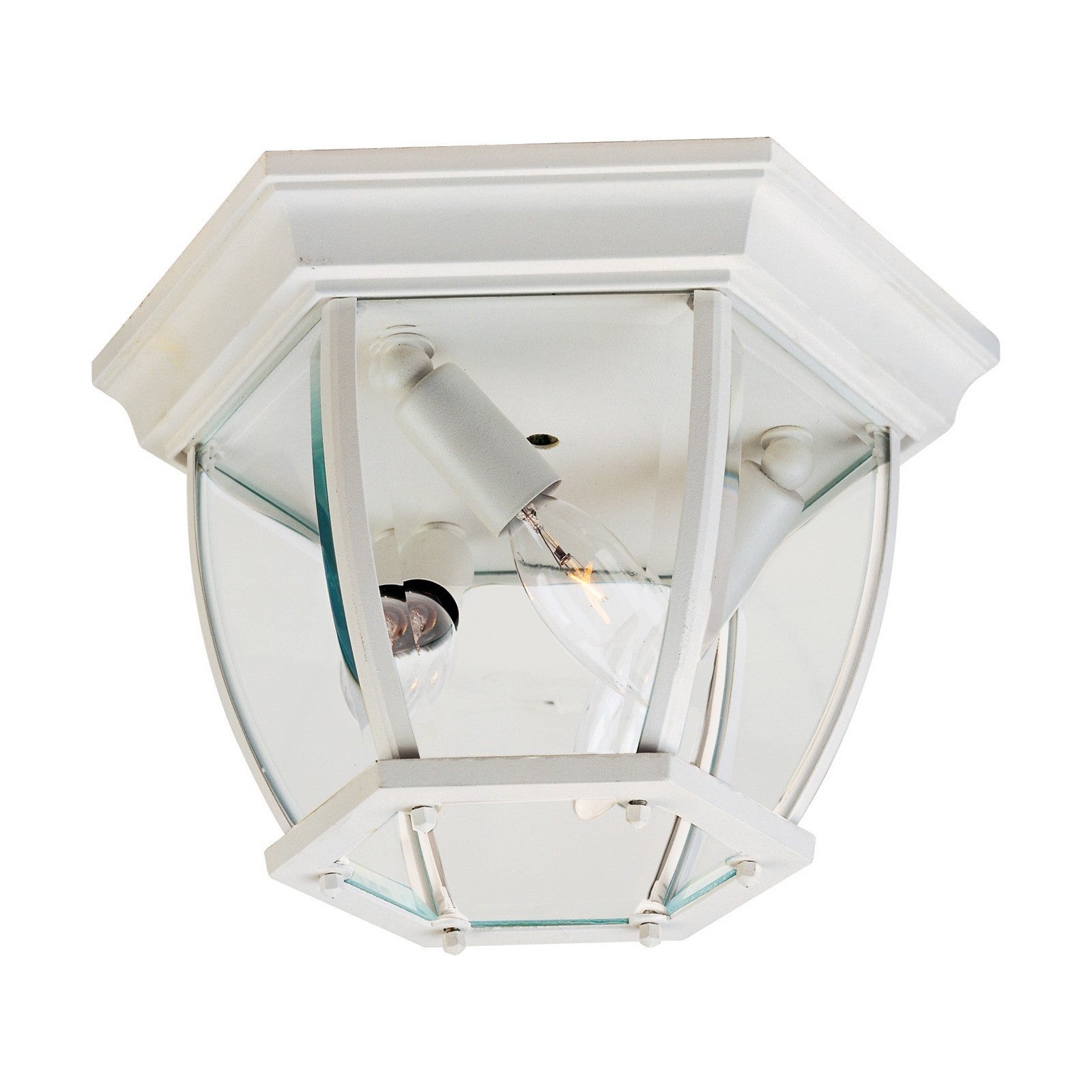 White Clear Shade Maxim 3-light Outdoor Ceiling Mount Light - Mycitystee