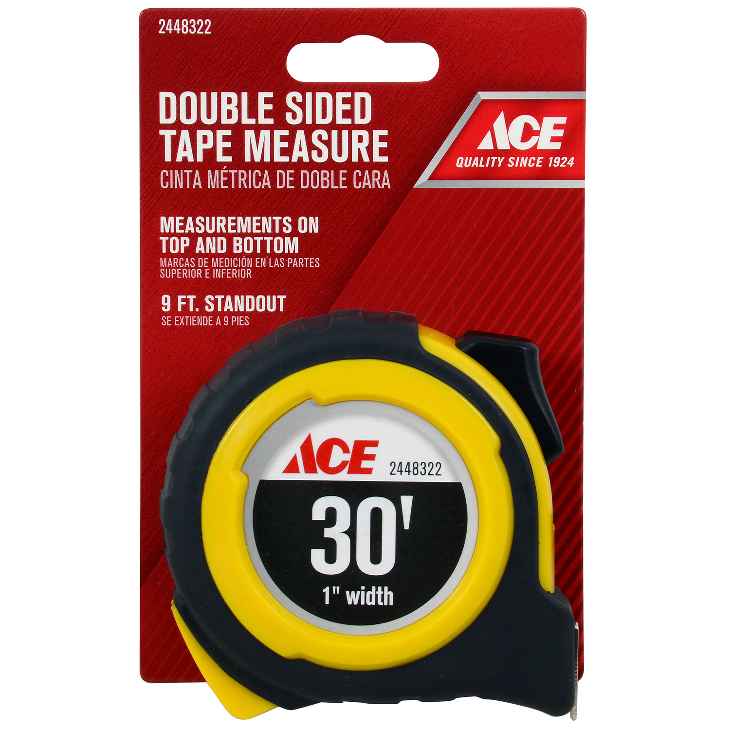 Ace 30 ft. L X 1 in. W Double Sided Tape Measure 1 pk - Mycitystee