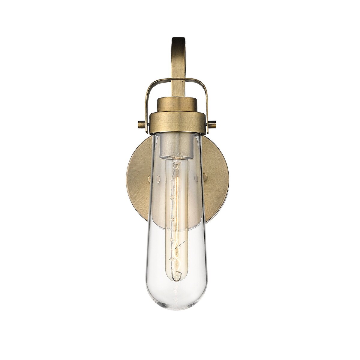 Retro Modern Aged Brass 1 Light Sconce - Mycitystee