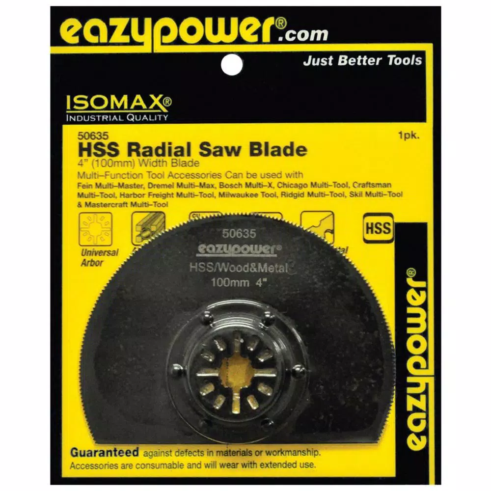 eazypower 100 mm/4 in. Oscillating High Speed Steel Radial Saw Blade and#8211; XDC Depot - Mycitystee