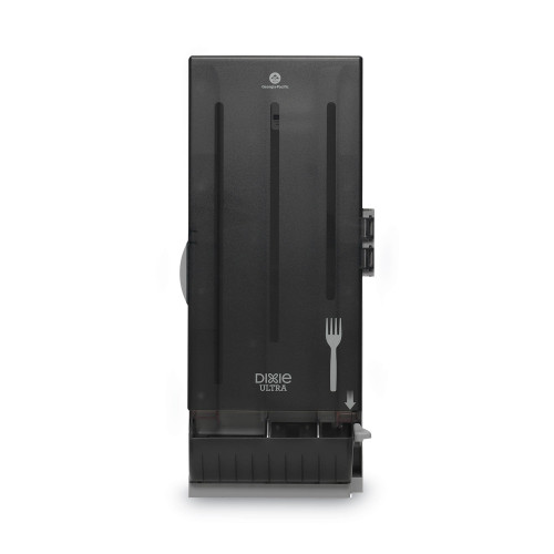 Dixie SmartStock Mediumweight Polystyrene Dispenser， Forks， 10 x 8.78 x 24.75， Smoke (SSFD120) - Mycitystee
