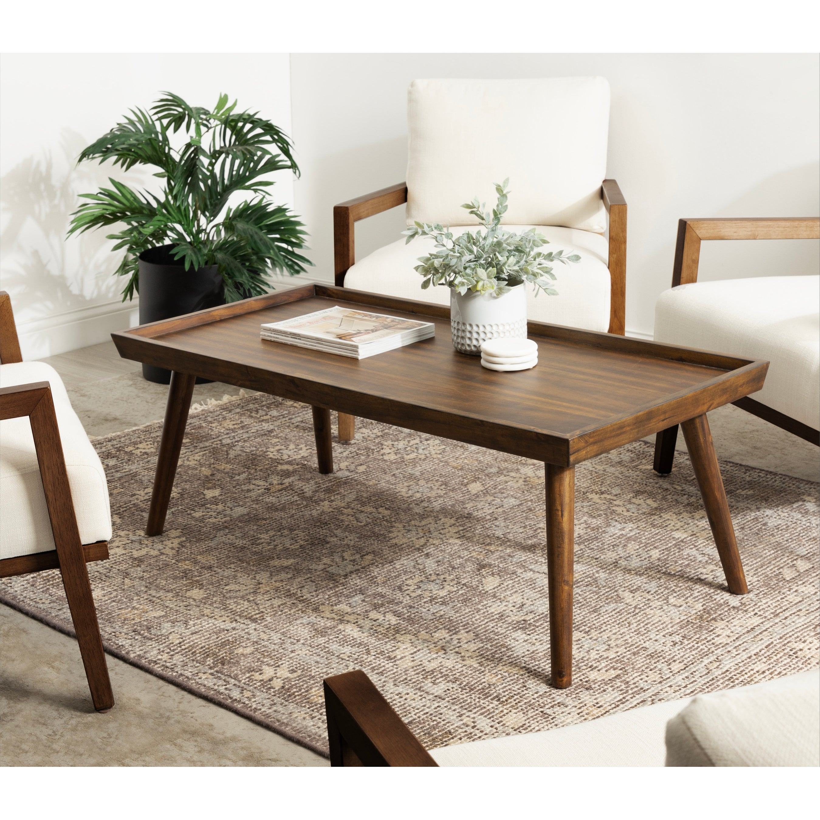 Kate and Laurel Eastmont Rectangle Wood Coffee Table - 46x22x17 - Mycitystee