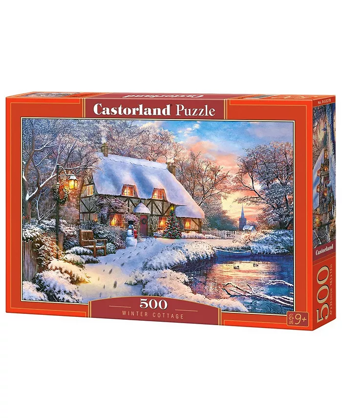 Castorland Winter Cottage Jigsaw Puzzle Set， 500 Piece - Mycitystee