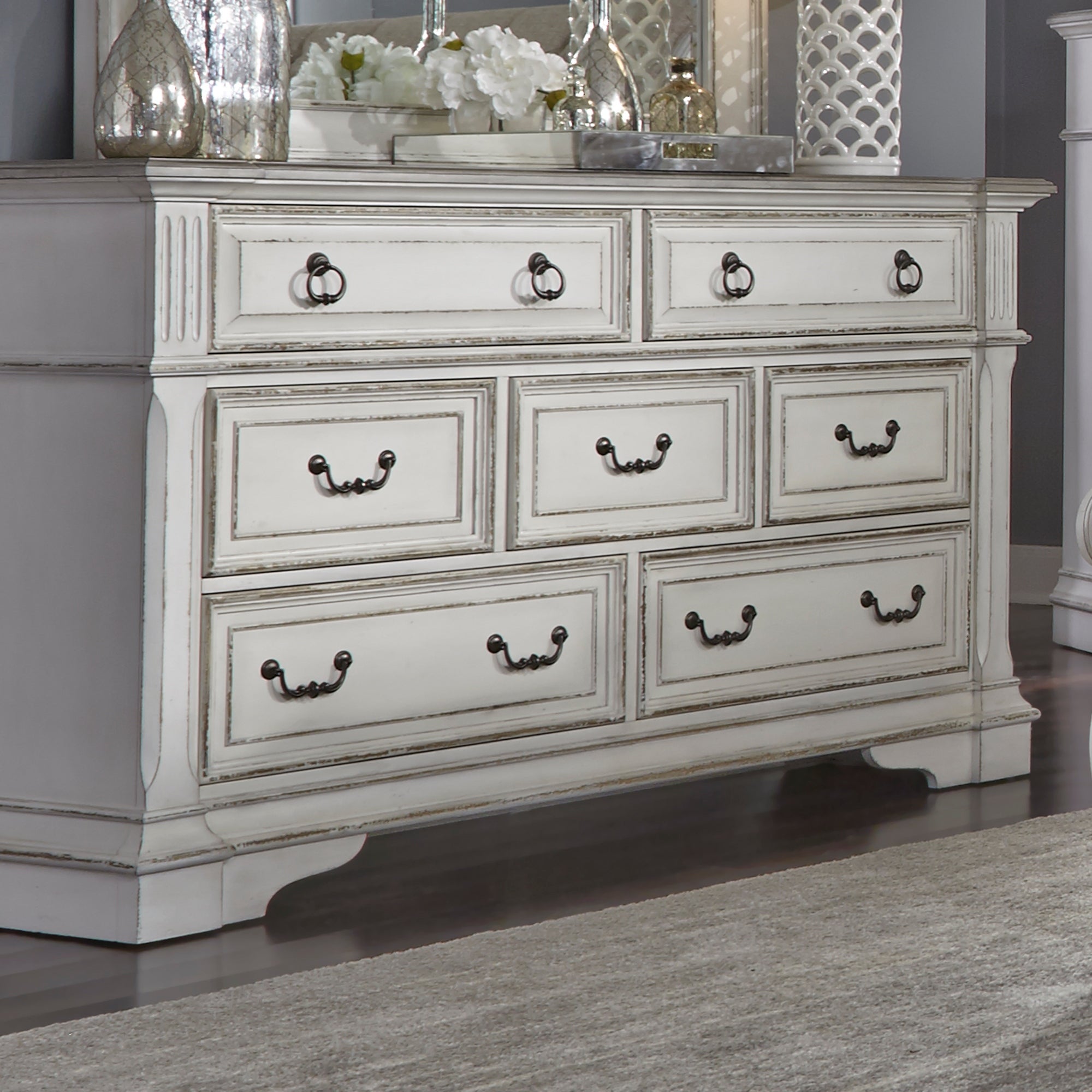 The Gray Barn Abbey Park Weathered Brown and Antique White 7 Drawer Dresser - - 25673970 - Mycitystee