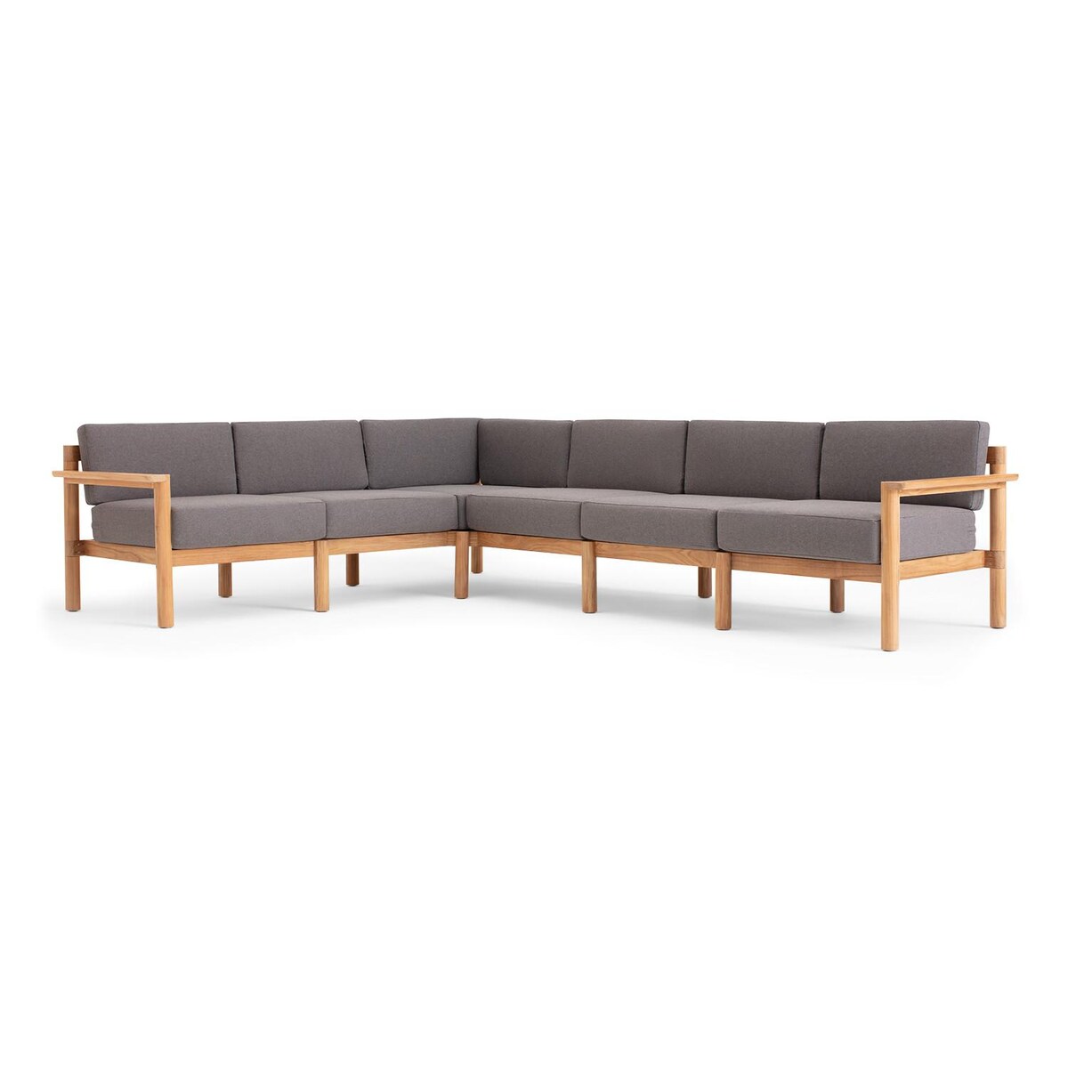 Neighbor 6 Piece Sectional W/ Teak Arms - Mycitystee