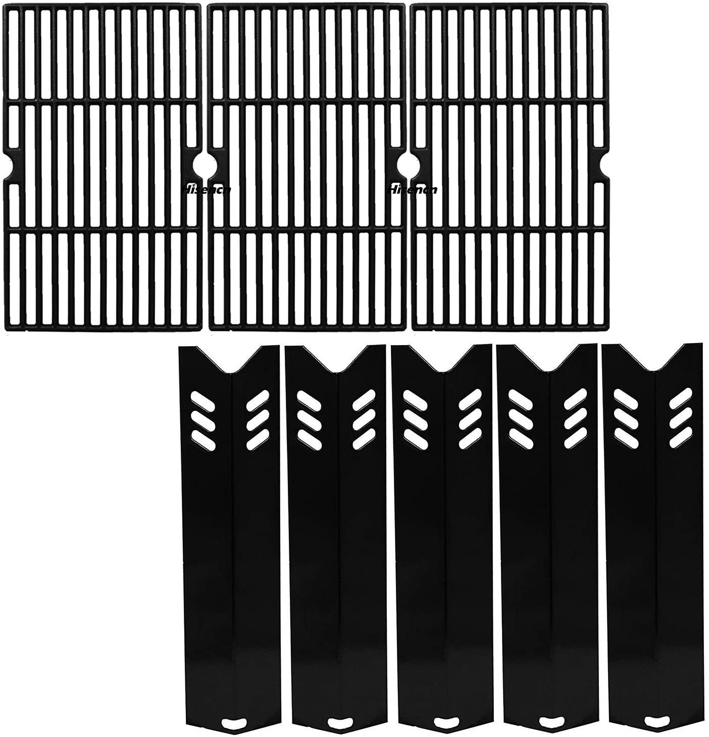 Grates + Heat Plates Kit for Backyard GBC1562WD-C, GBC1586WE-C, GBC1255W, GBC1355W-C 5 Burner Grill - Mycitystee