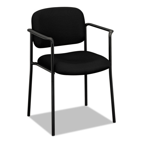 HON VL616 Stacking Guest Chair with Arms， Supports Up to 250 lb， Black (VL616VA10) - Mycitystee