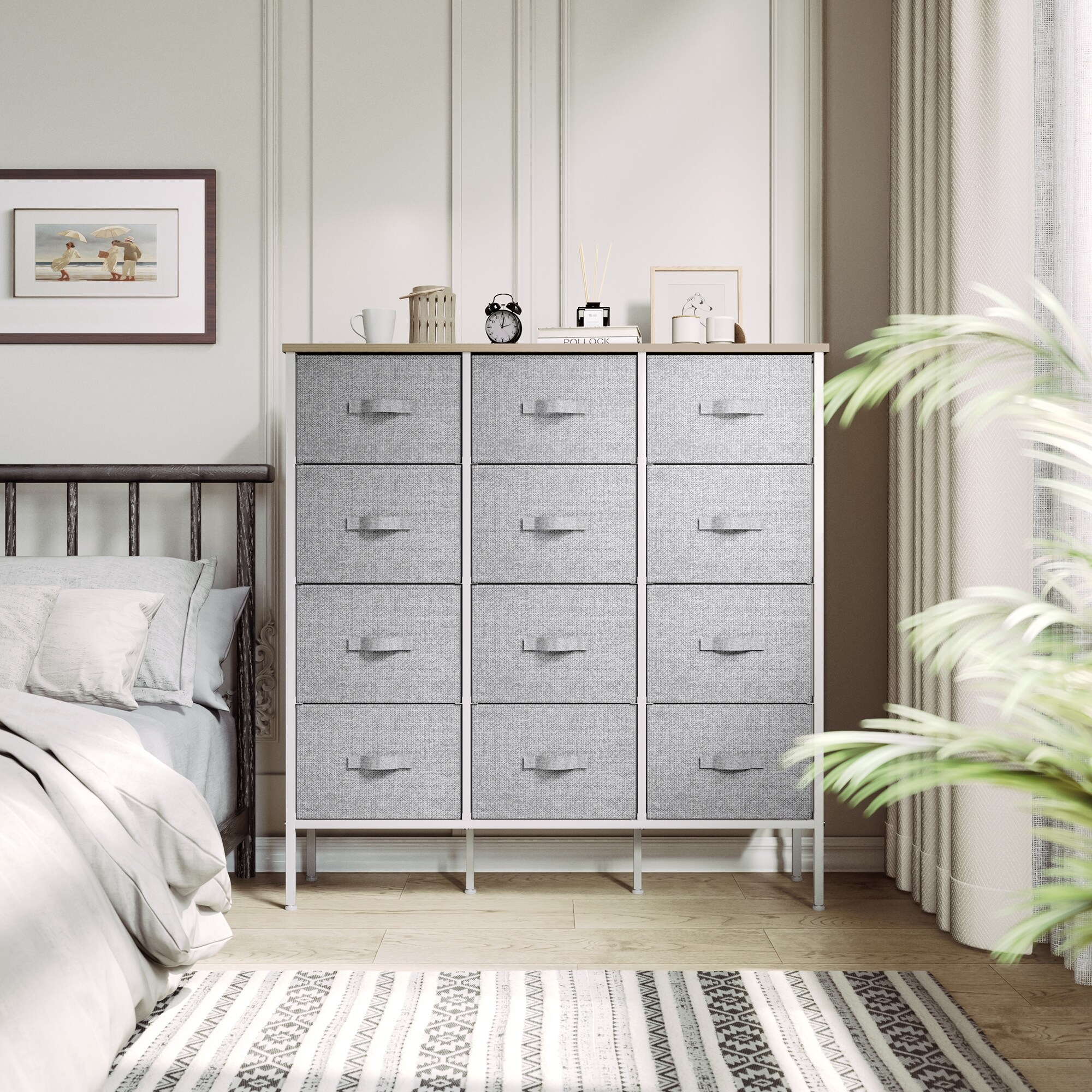 Modern Wide Dresser Storage Tower with 11/12 Drawers - - 37858536 - Mycitystee