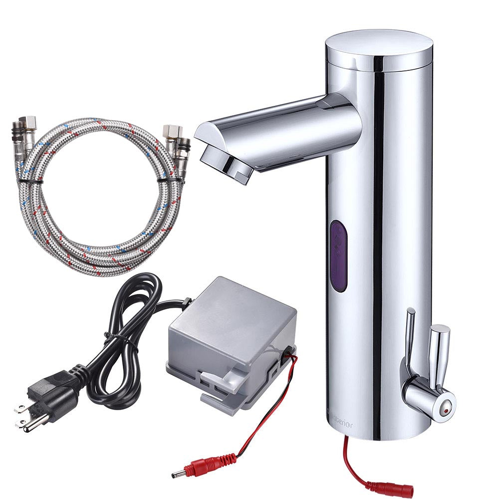 Auto Sensor Touchless Bathroom Faucet Hot & Cold 8