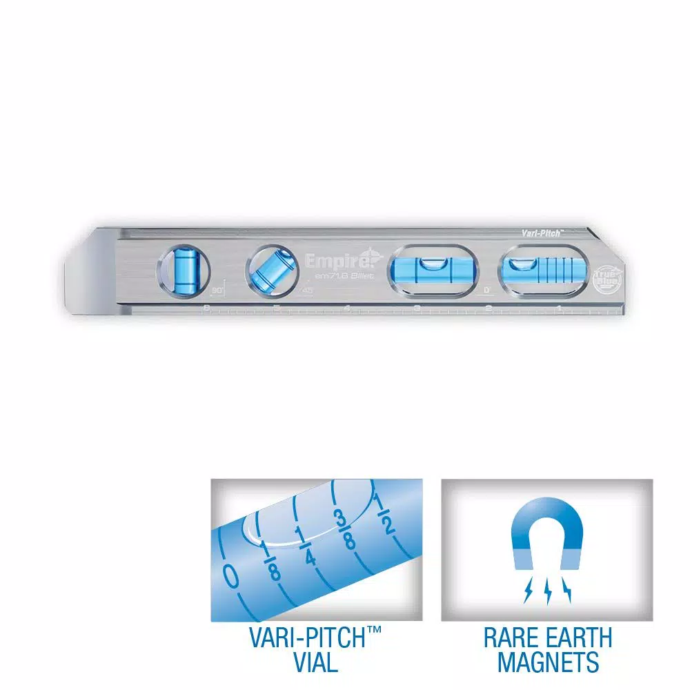 Empire 8 in. True Blue Magnetic Billet Torpedo Level and#8211; XDC Depot - Mycitystee