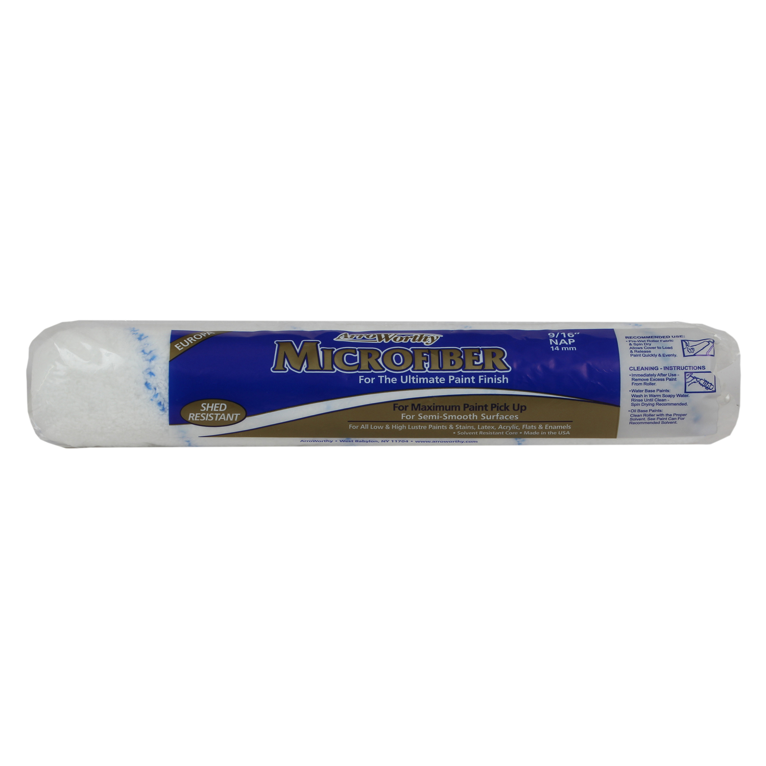 ArroWorthy Microfiber 14 in. W X 9/16 in. Paint Roller Cover 1 pk - Mycitystee