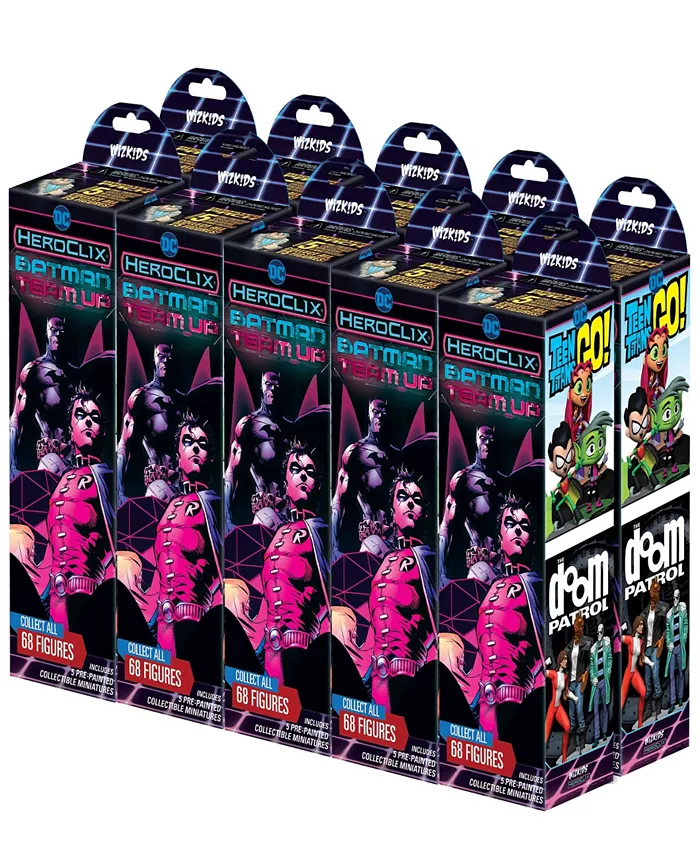 WizKids Games Dc Comics Heroclix: Batman Team-Up Booster Brick 50 Miniatures， Randomly Assorted， includes Figures， Objects， Constructs， Cards， Display - Mycitystee