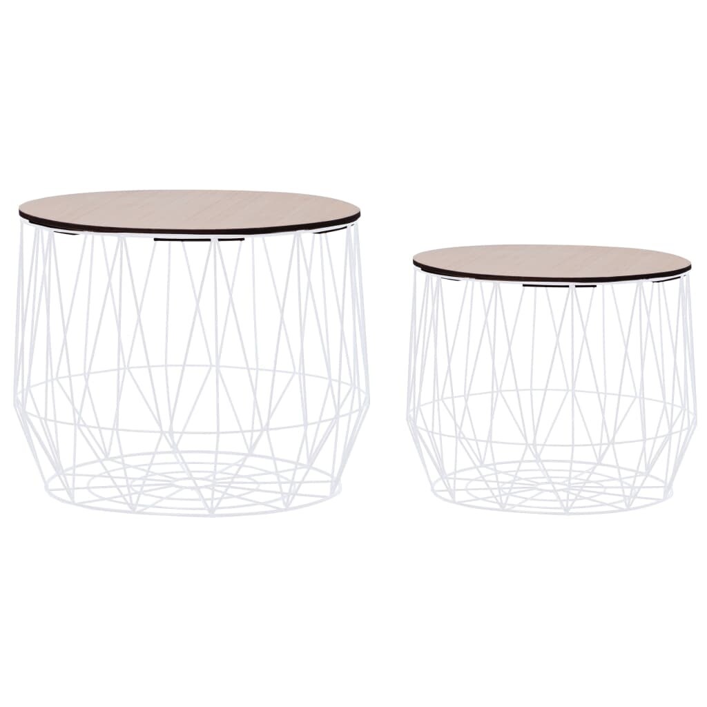 vidaXL Coffee Table 2 pcs White - Mycitystee