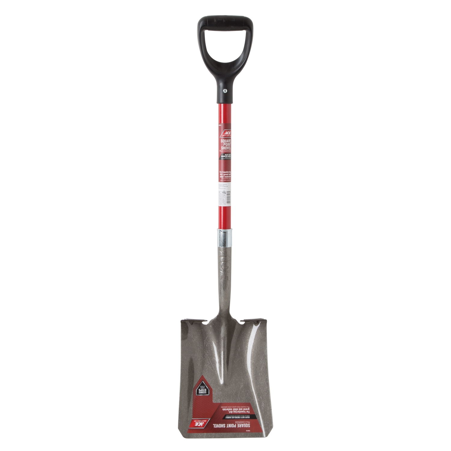Ace 40 in. Steel Square Transfer Shovel Fiberglass Handle - Mycitystee