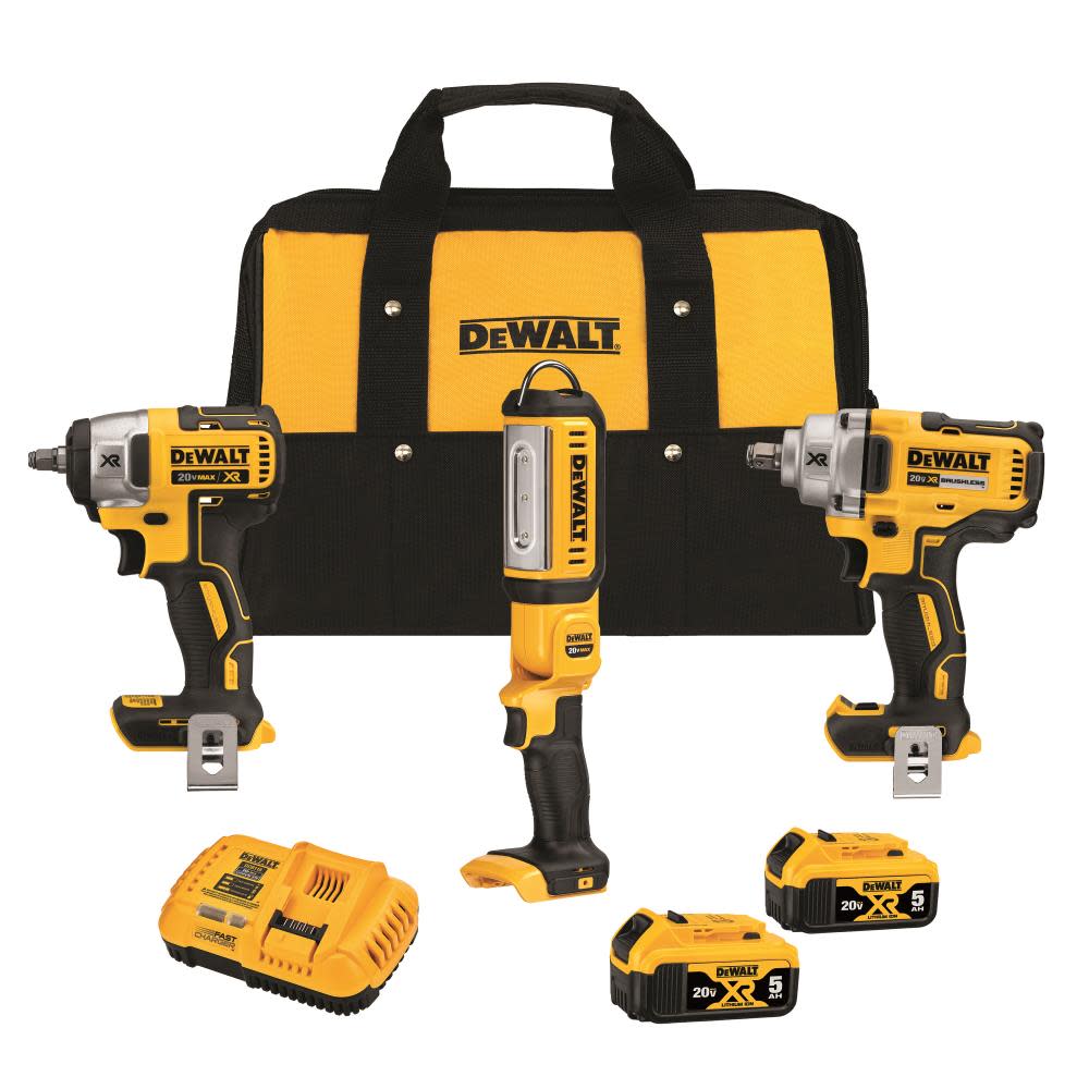 DEWALT 20V MAX XR Brushless Cordless 3-Tool Automotive Kit DCK302P2 from DEWALT - Mycitystee
