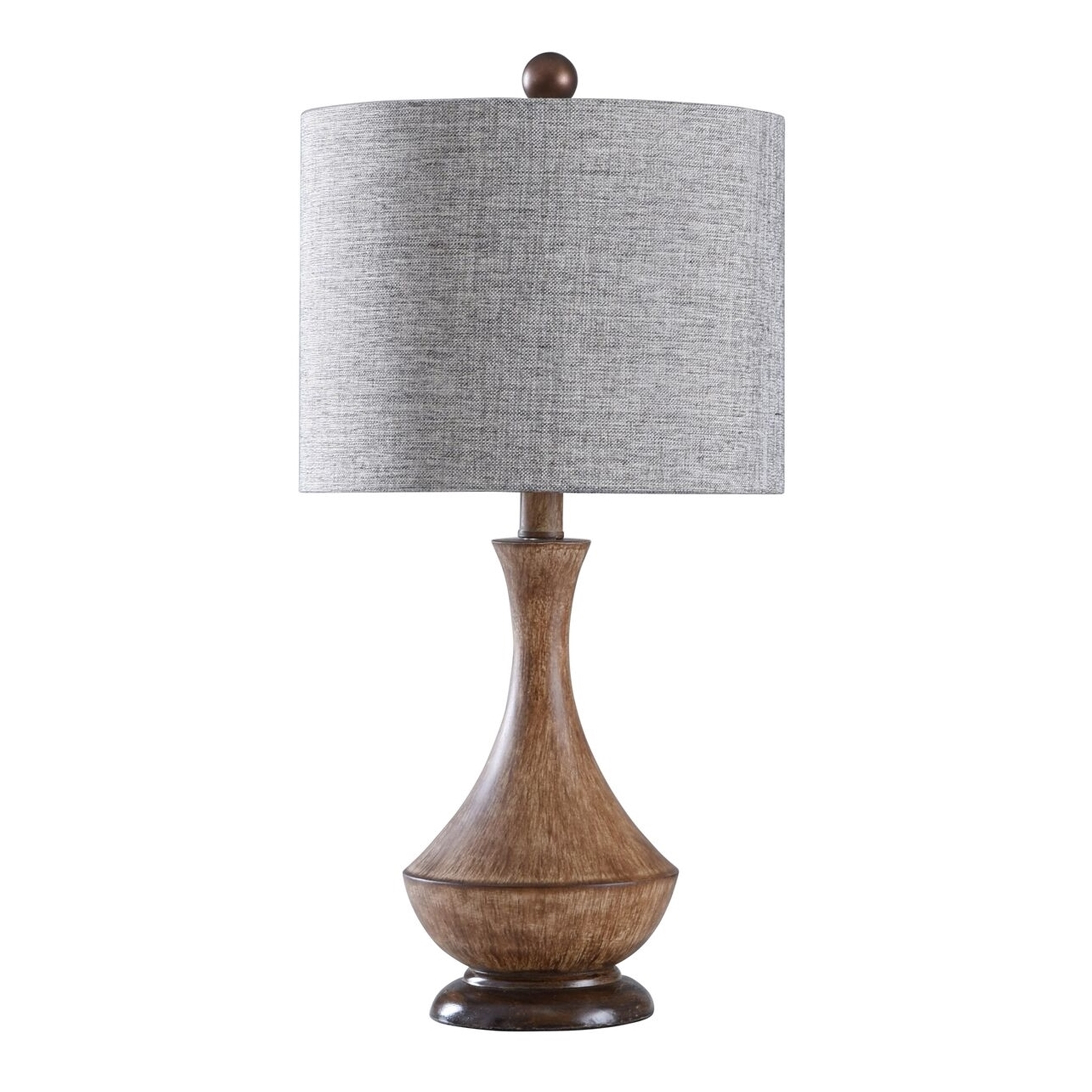 StyleCraft Adrian Painted Light Brown Table Lamp - Heathered Chocolate Shade - Mycitystee