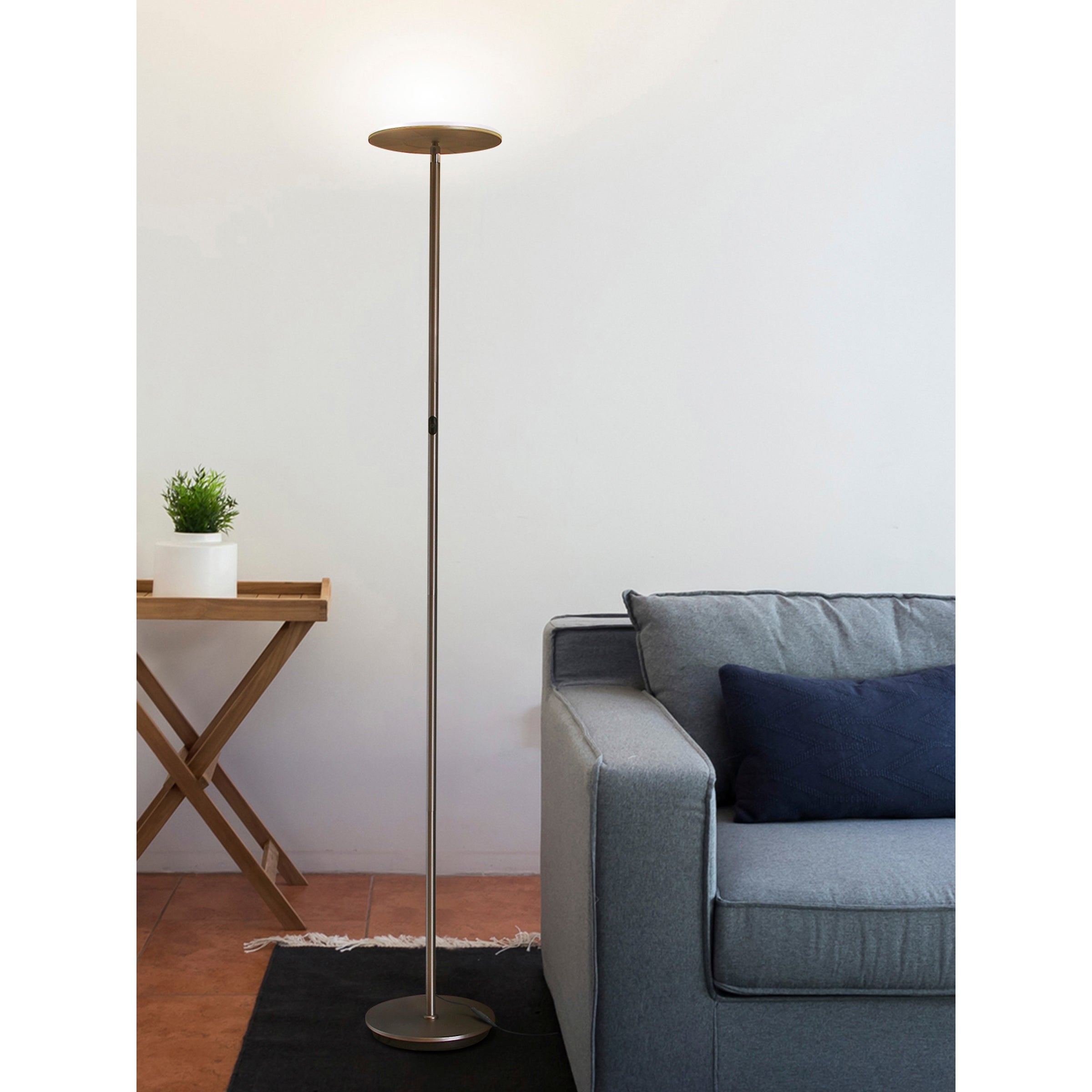 Brightech Sky LED Floor Lamp - Nickel - Mycitystee