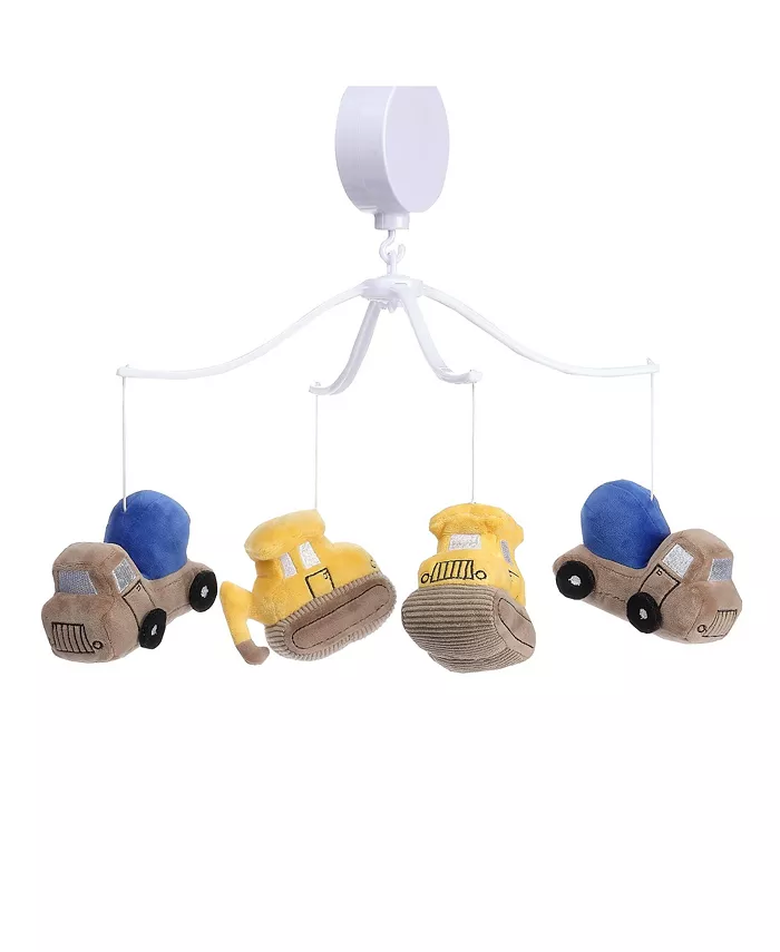 Bedtime Originals Construction Zone Musical Baby Crib Mobile Soother Toy- Trucks - Mycitystee