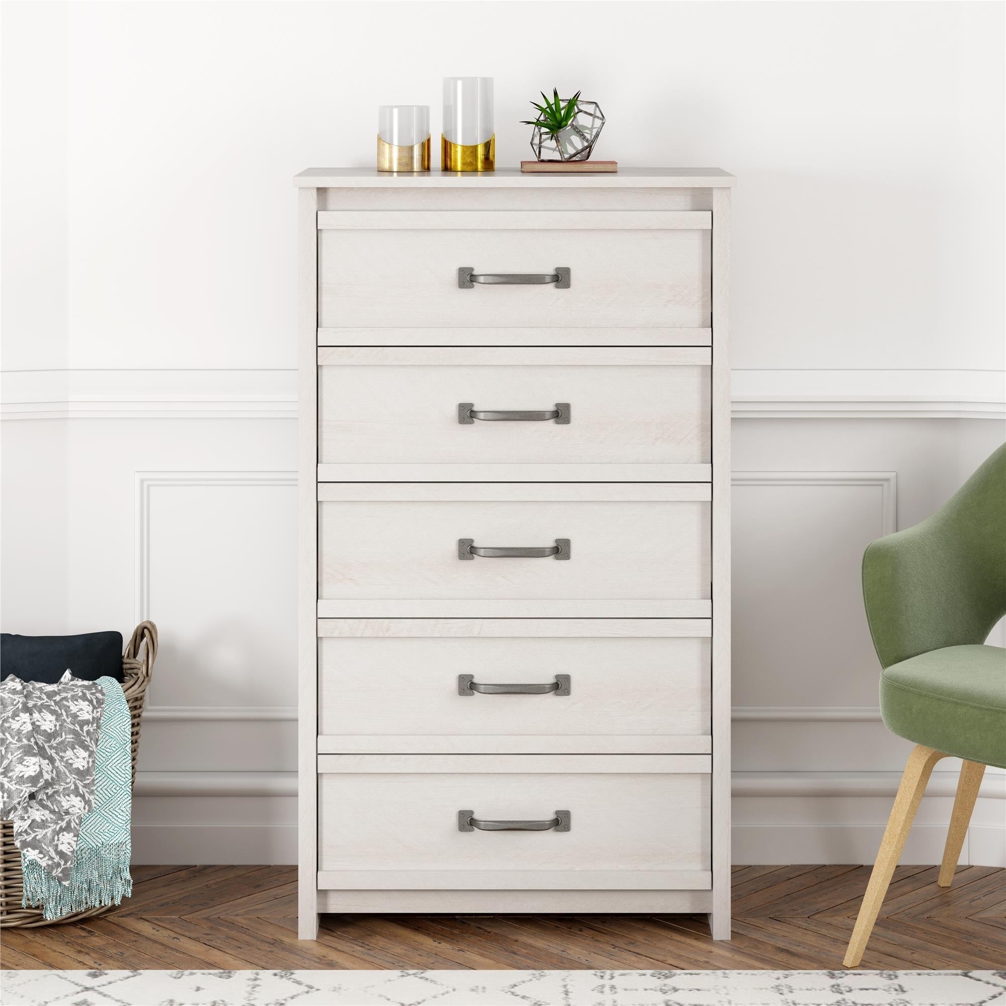 Porch and Den Simmental Ivory Finish 5-drawer Dresser - - 28756896 - Mycitystee